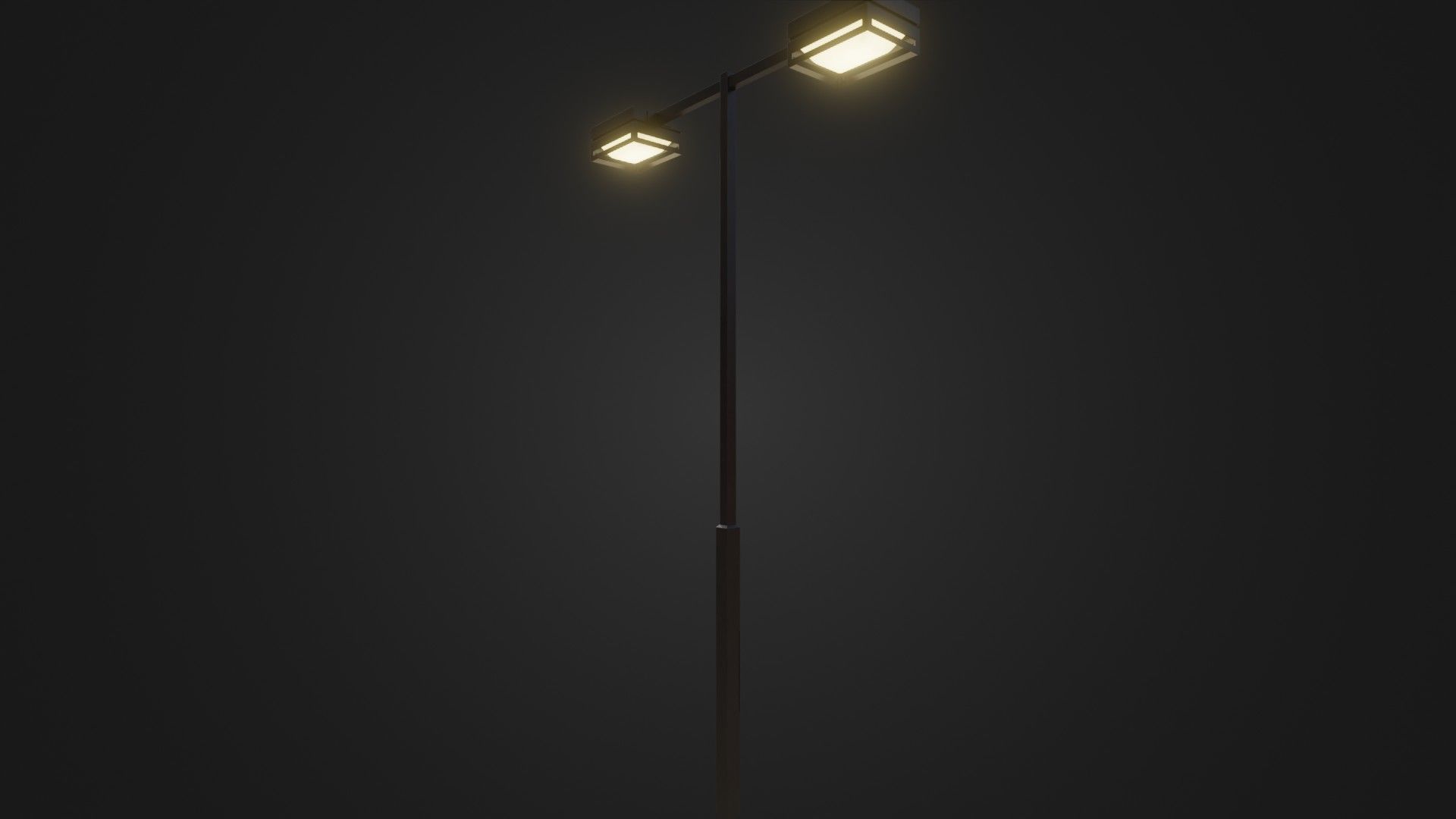 Street Light 19 Low-poly 3D model_16