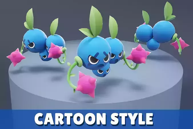 Cartoon Characters - Big Blueberry Warrior