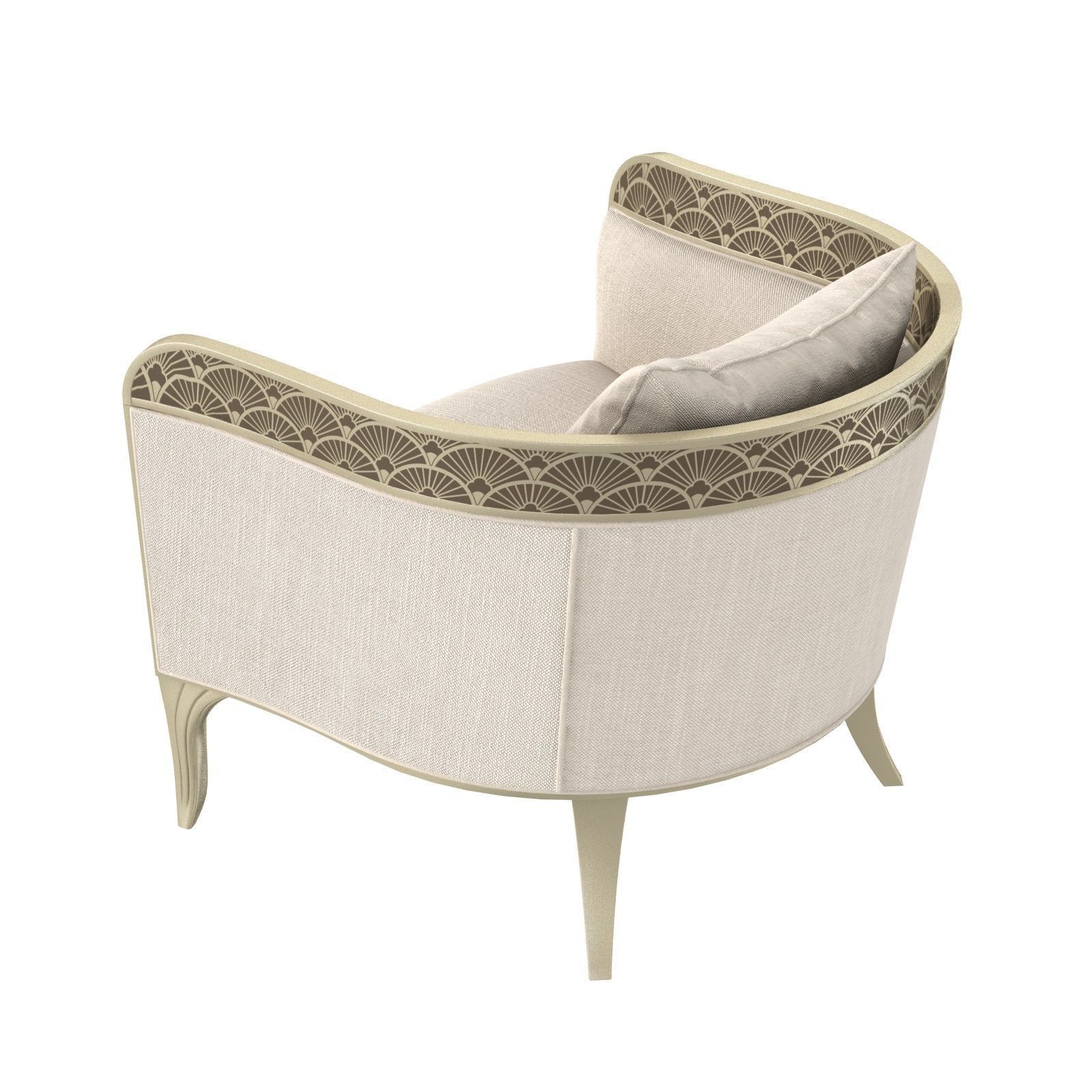 Caracole Lilian Accent Chair 3D model_4