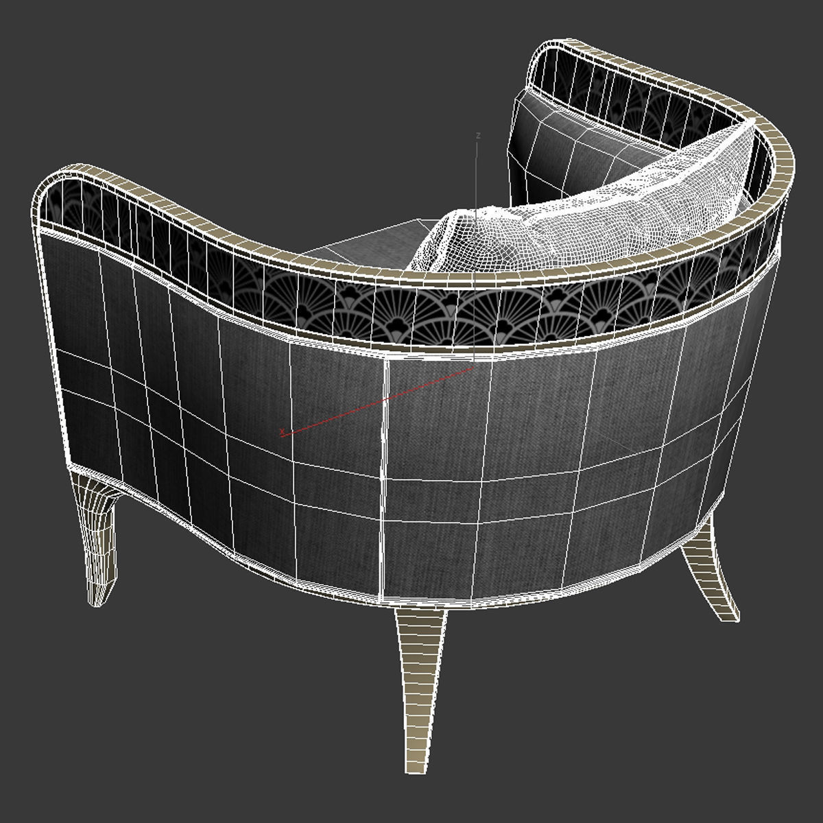 Caracole Lilian Accent Chair 3D model_6