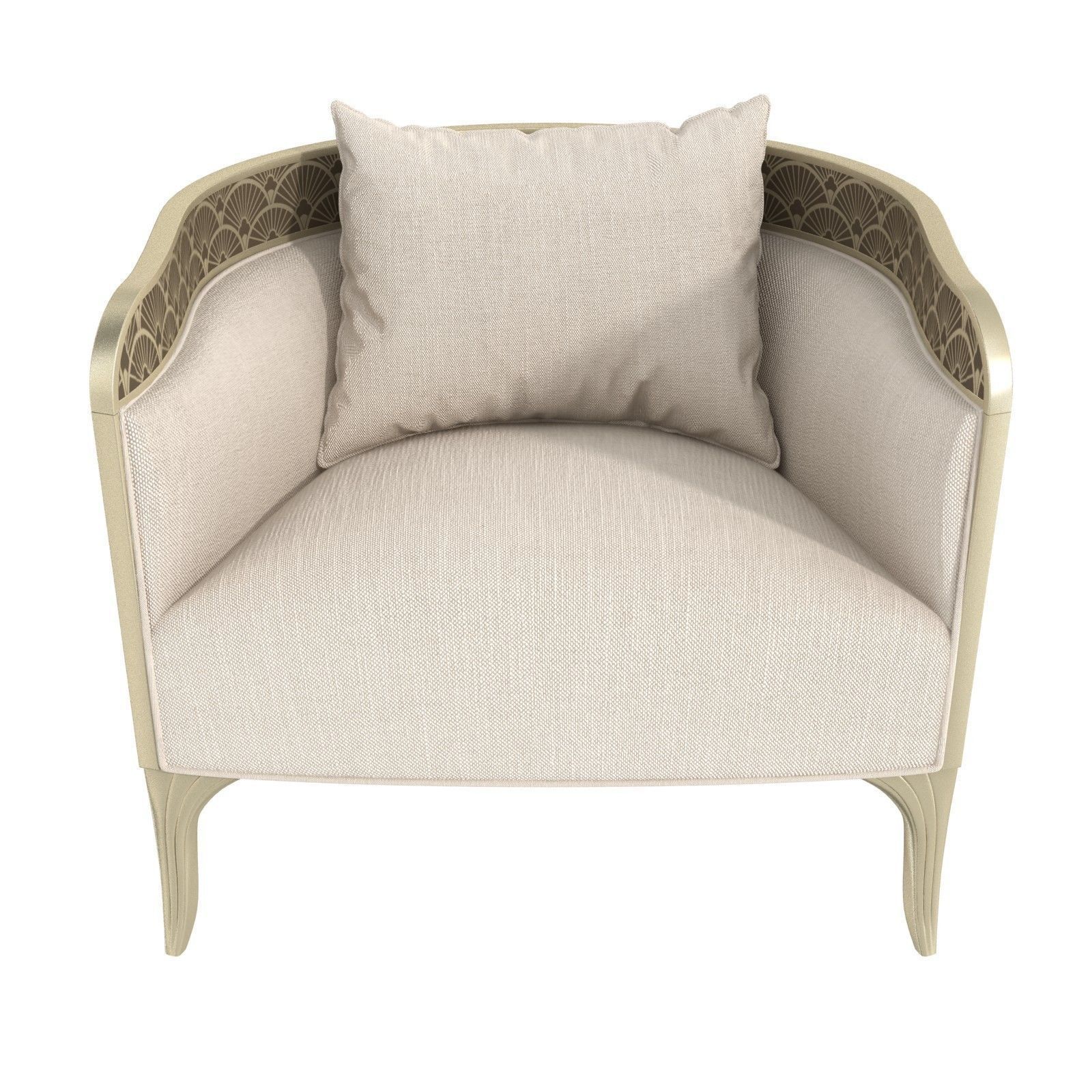 Caracole Lilian Accent Chair 3D model_2