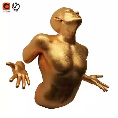 human sculpture wall art 01