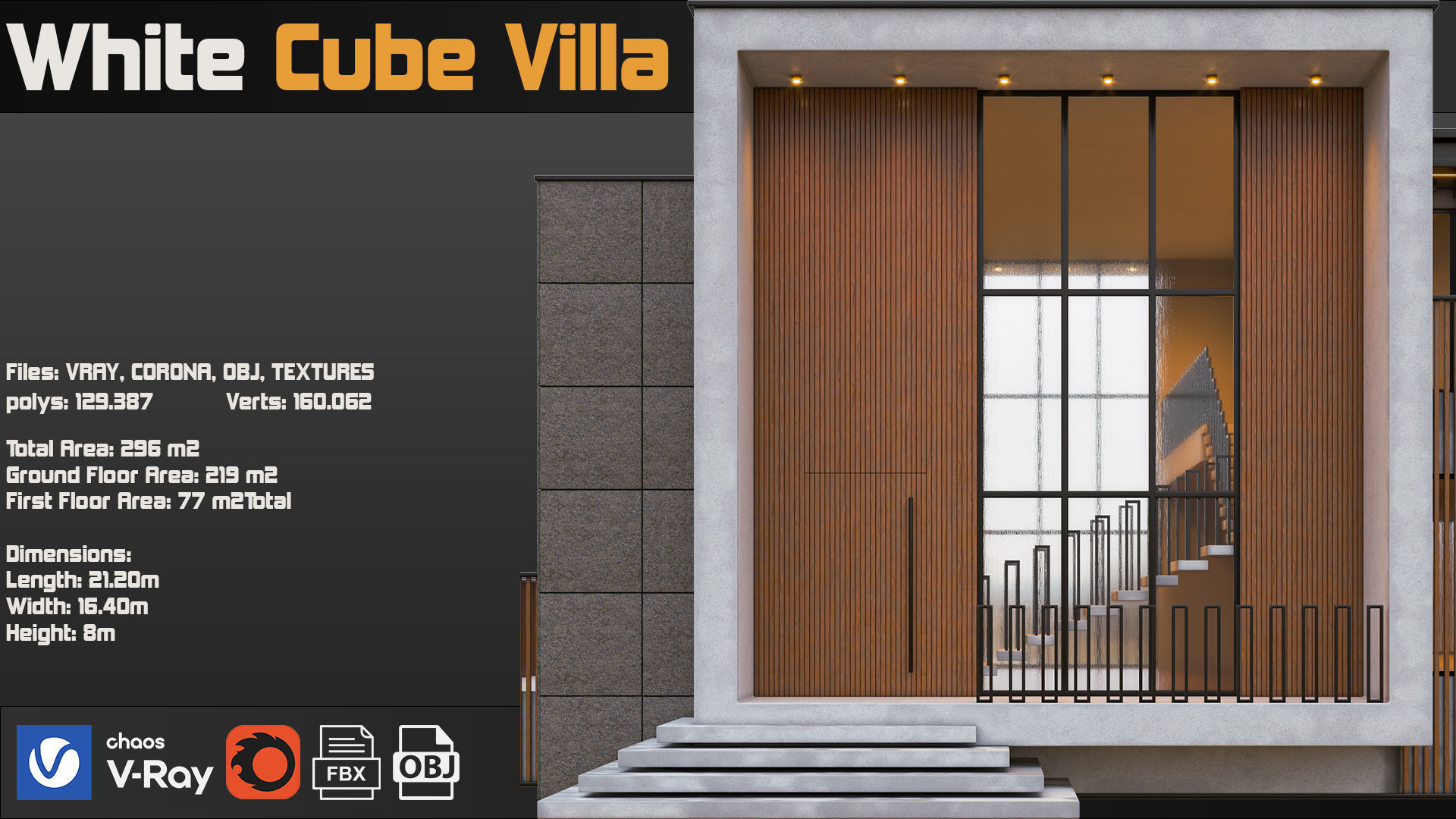 White Cube Villa 3D model_5