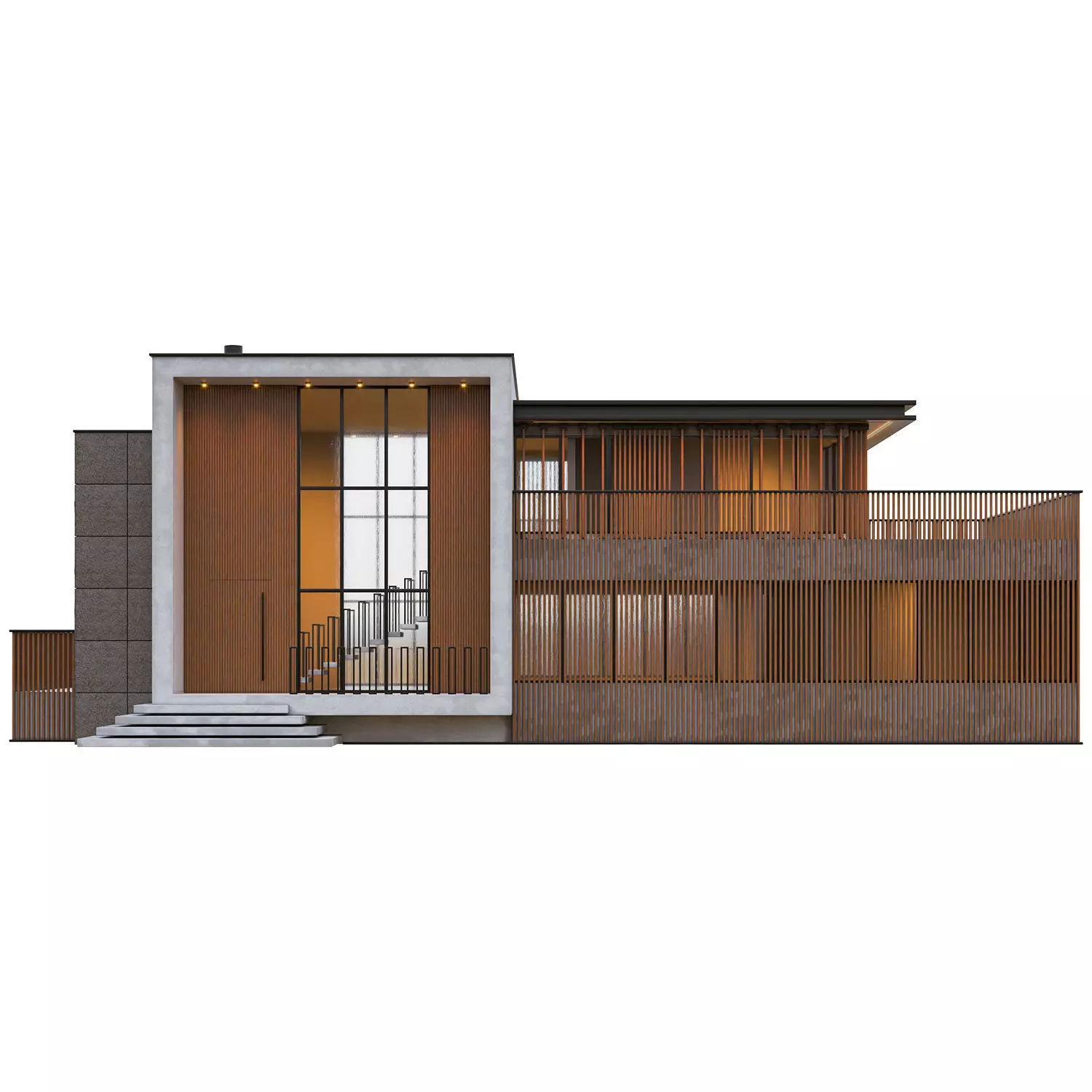 White Cube Villa 3D model_0