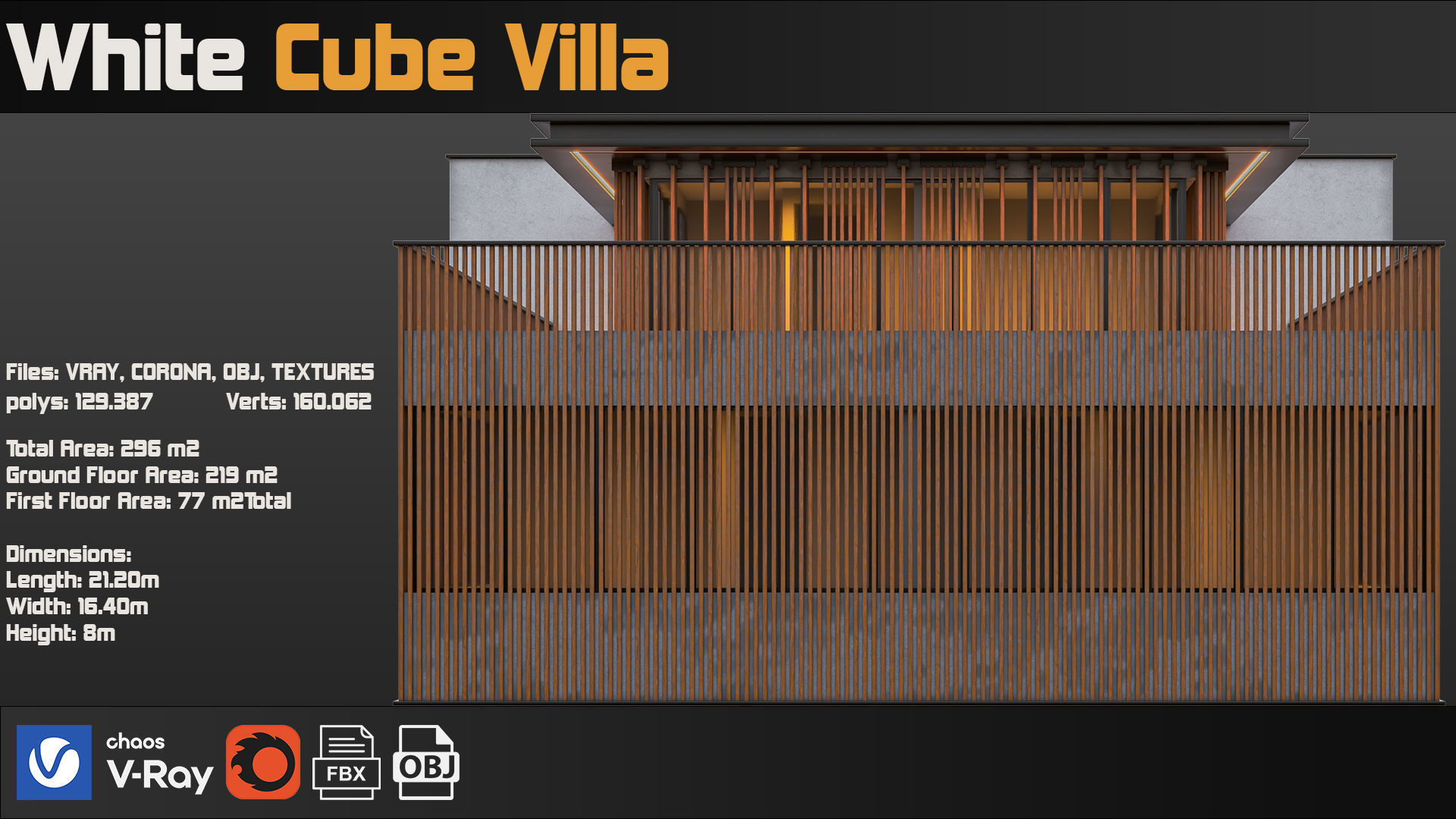White Cube Villa 3D model_8