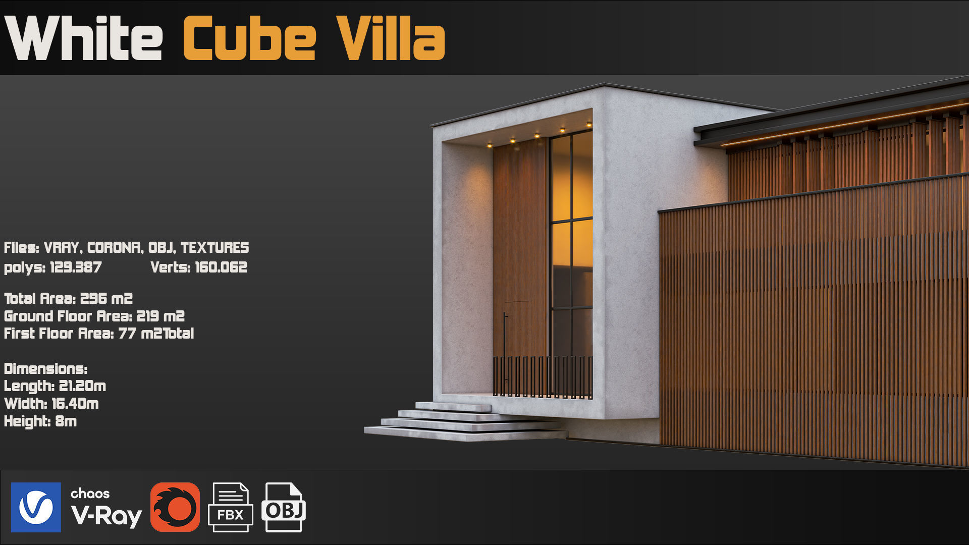 White Cube Villa 3D model_9