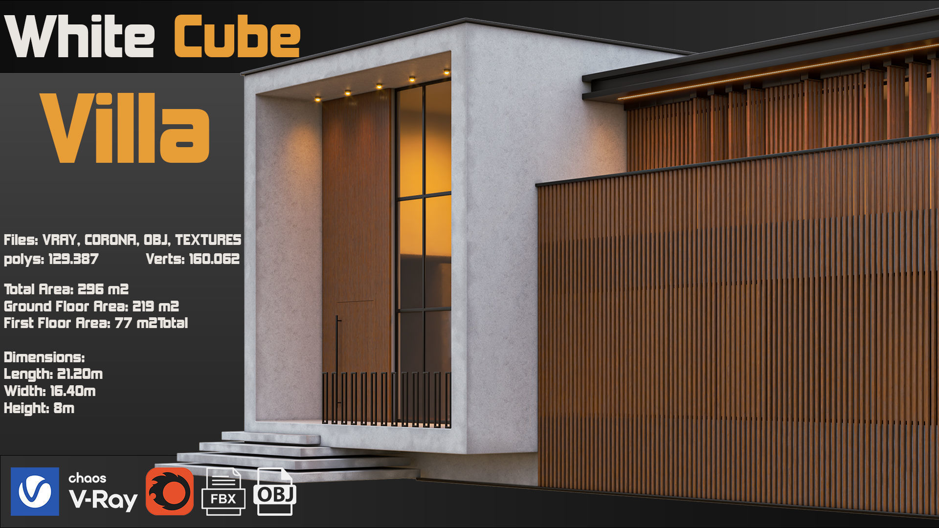 White Cube Villa 3D model_1