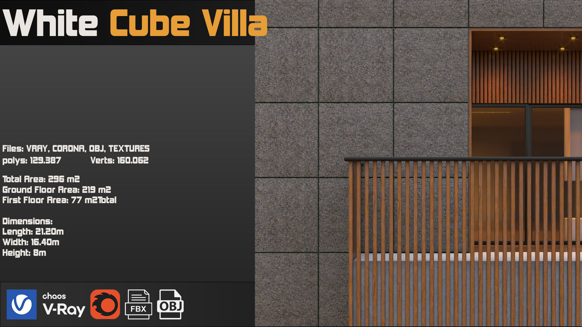 White Cube Villa 3D model_7