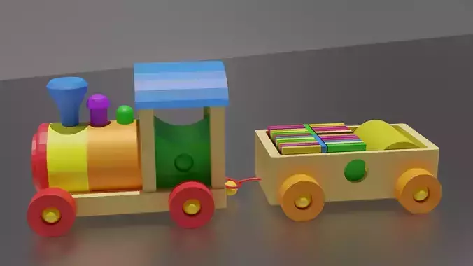 Toy Train 3D Model