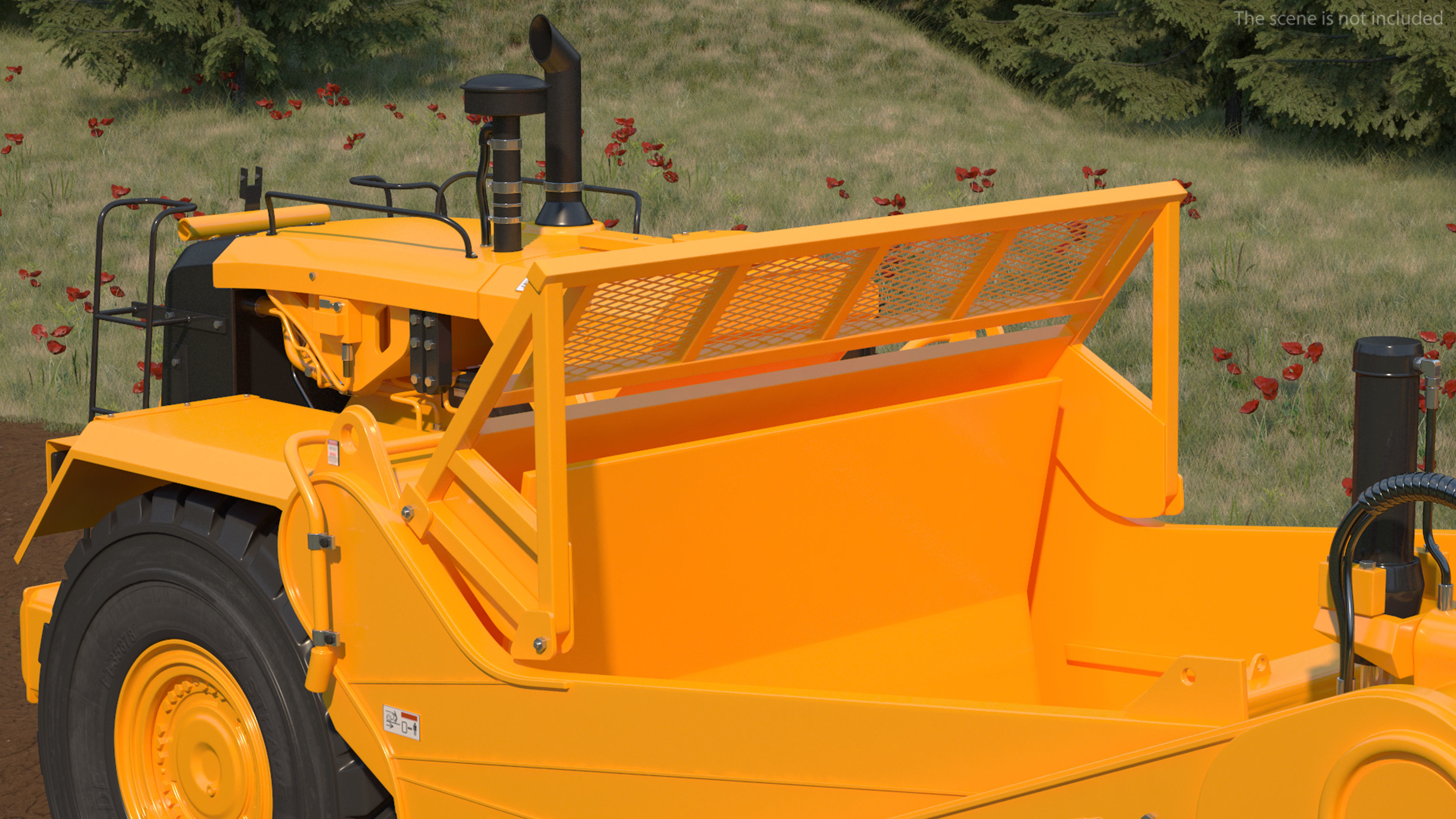 Cat 637k Scraper Rigged 3D model_18