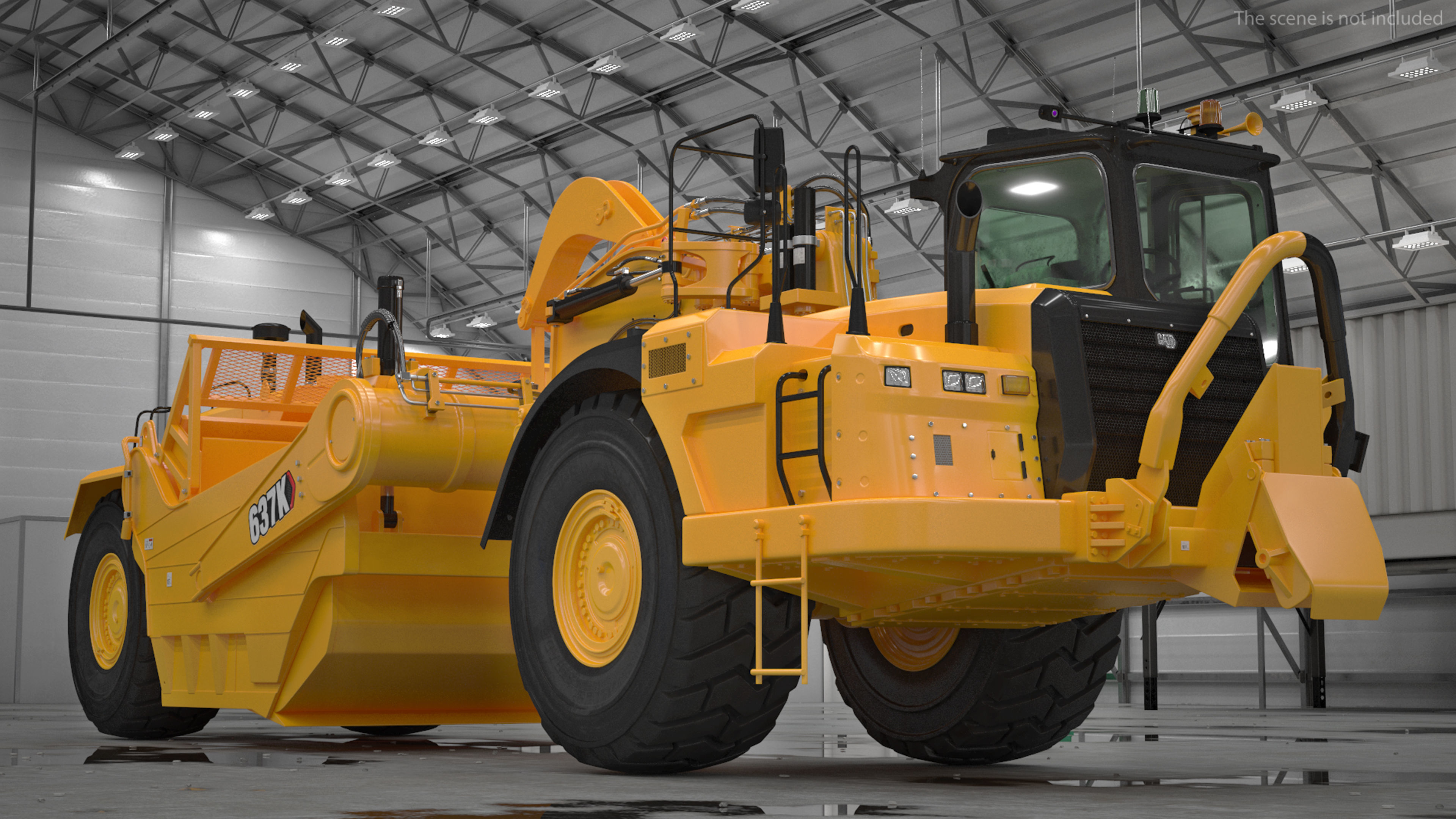 Cat 637k Scraper Rigged 3D model_8