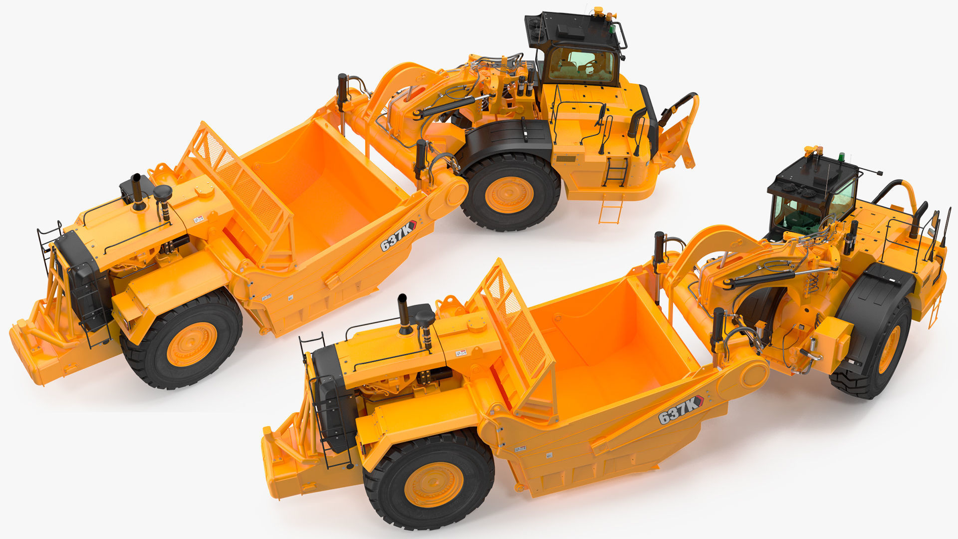 Cat 637k Scraper Rigged 3D model_28