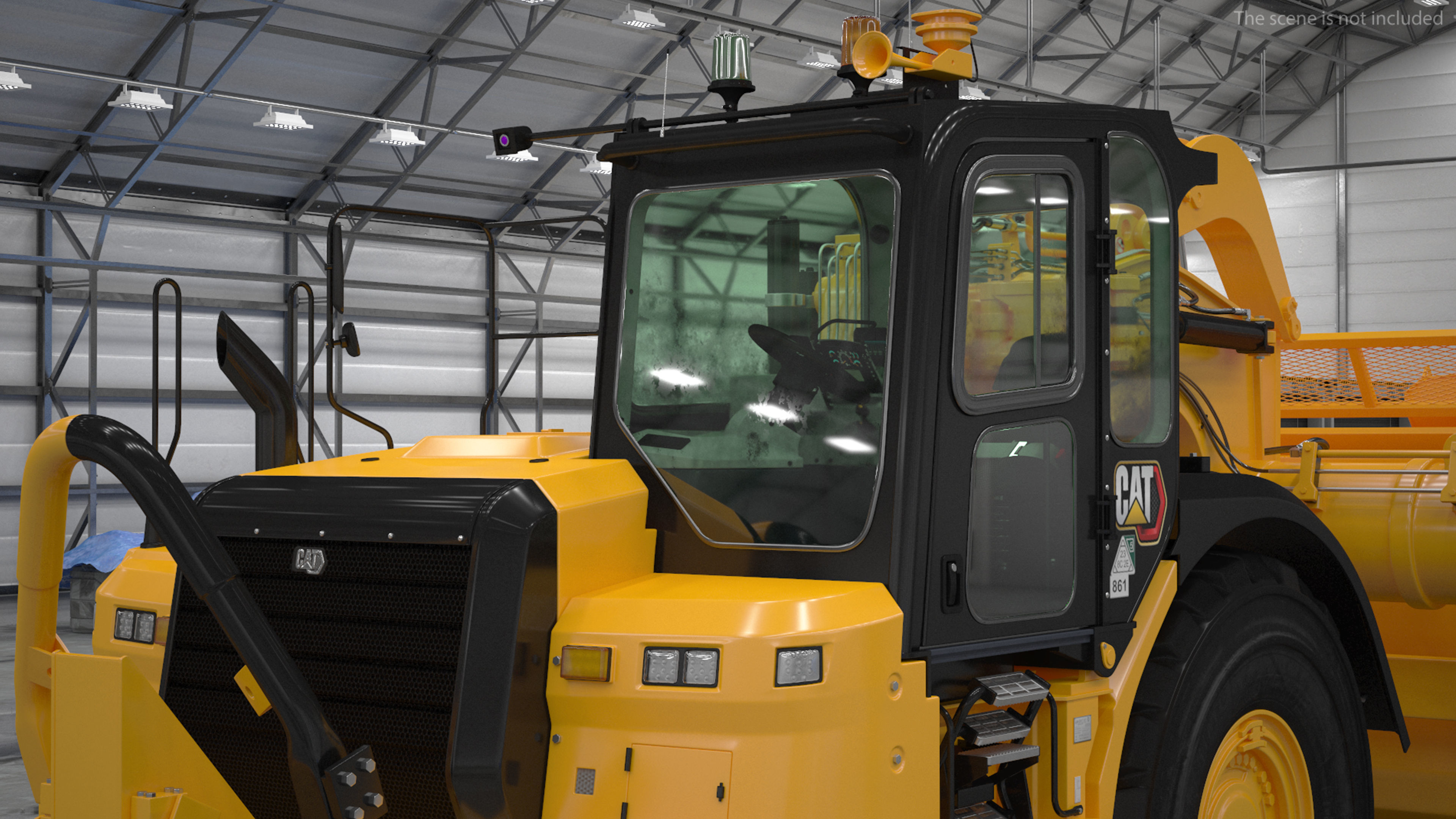 Cat 637k Scraper Rigged 3D model_12