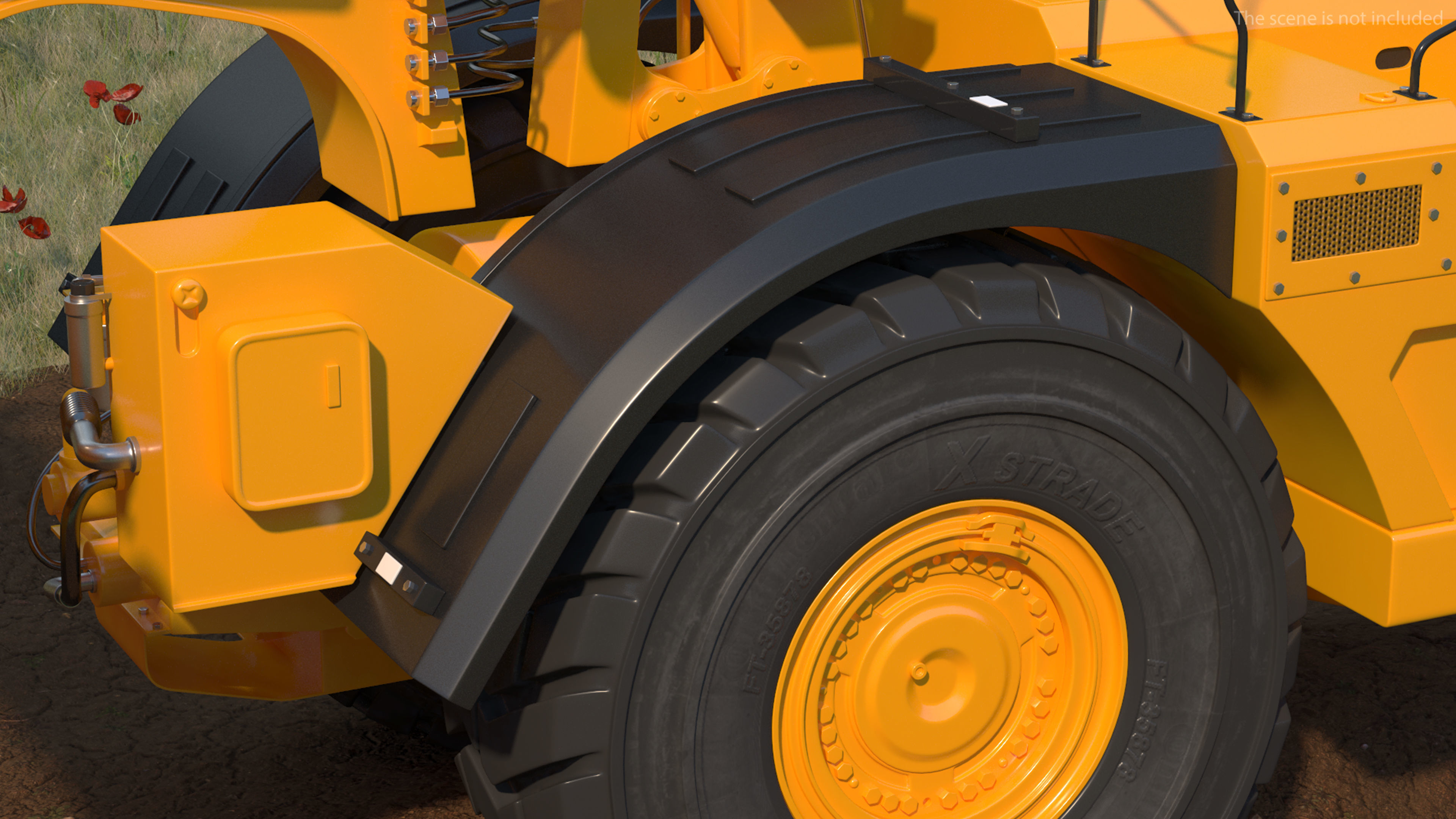 Cat 637k Scraper Rigged 3D model_20