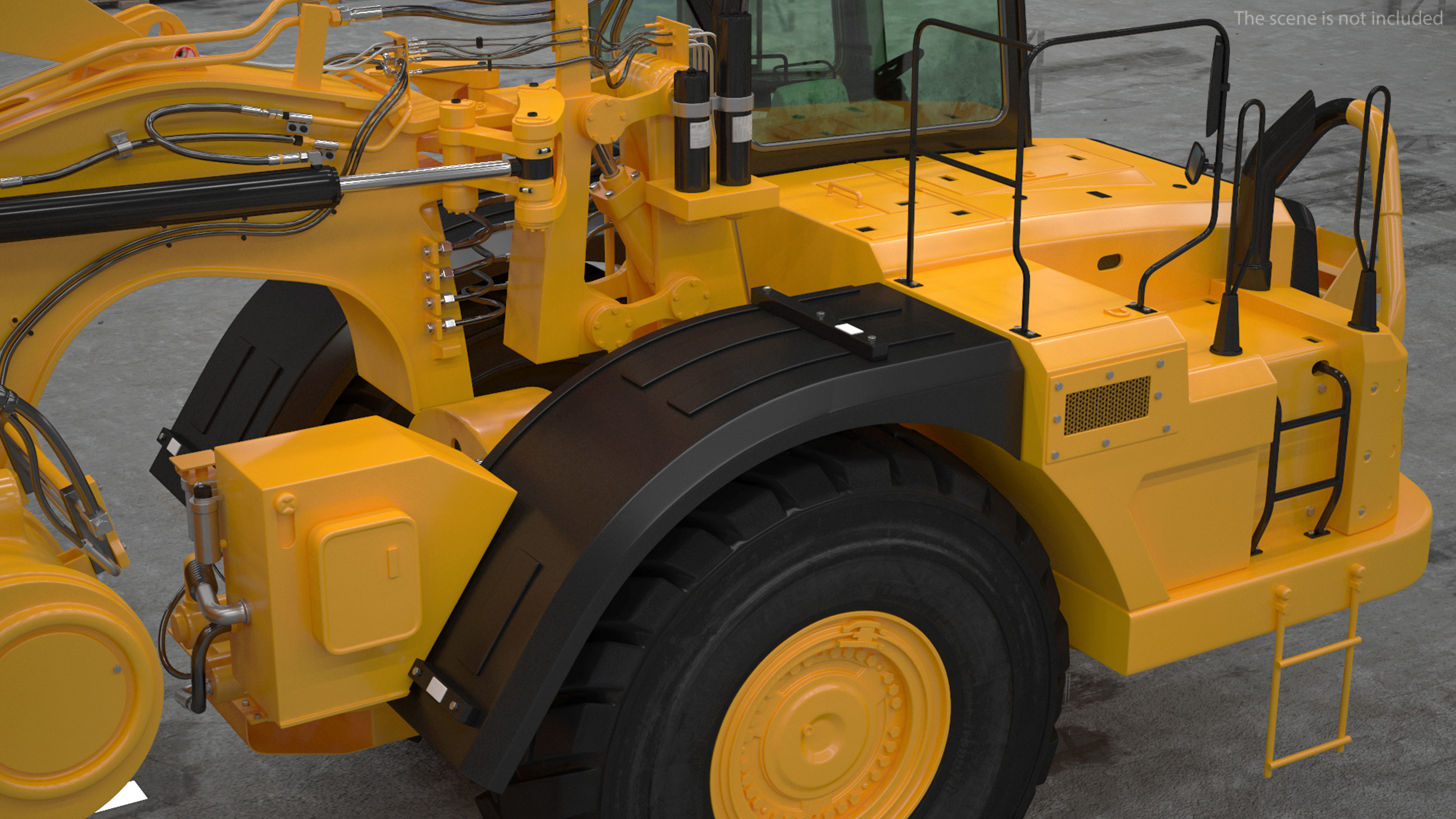 Cat 637k Scraper Rigged 3D model_13