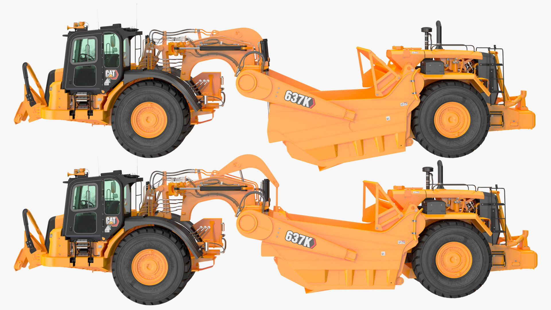 Cat 637k Scraper Rigged 3D model_27