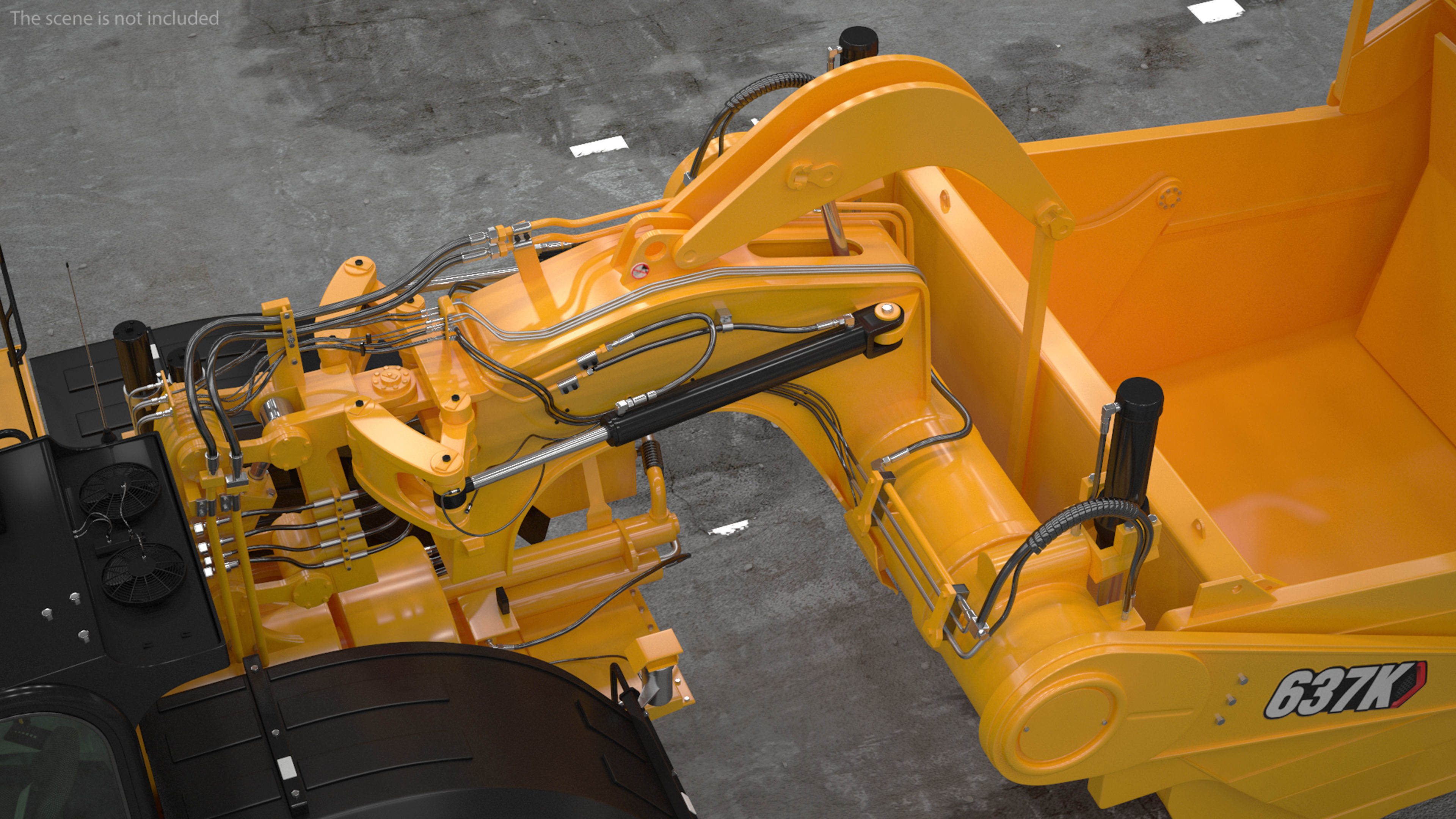 Cat 637k Scraper Rigged 3D model_15
