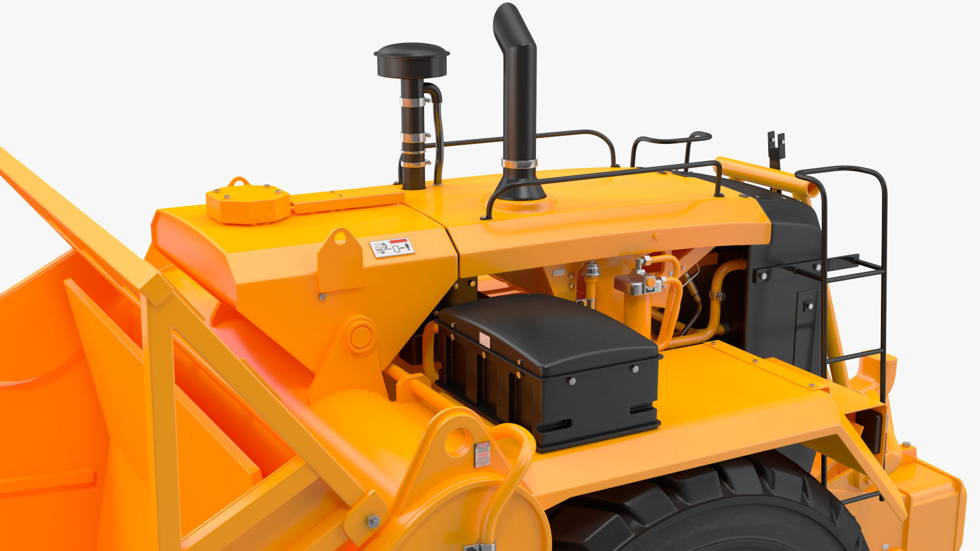 Cat 637k Scraper Rigged 3D model_46