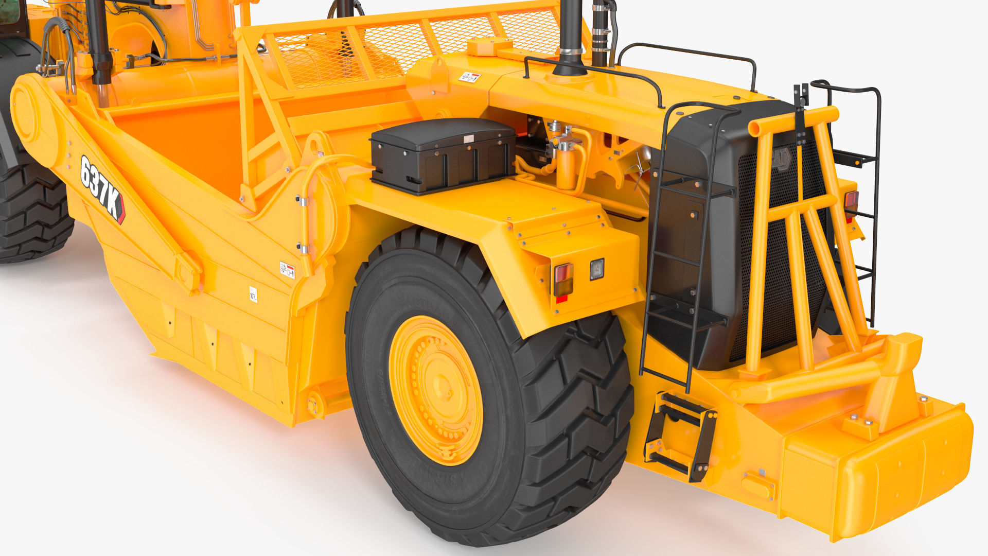 Cat 637k Scraper Rigged 3D model_44