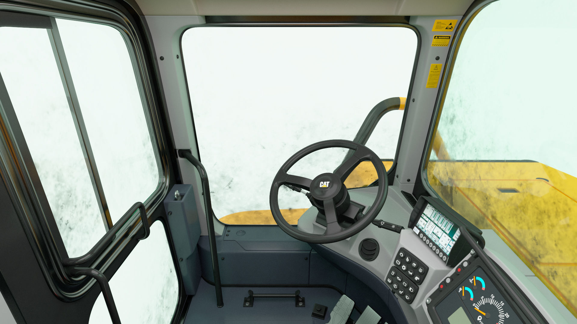 Cat 637k Scraper Rigged 3D model_50