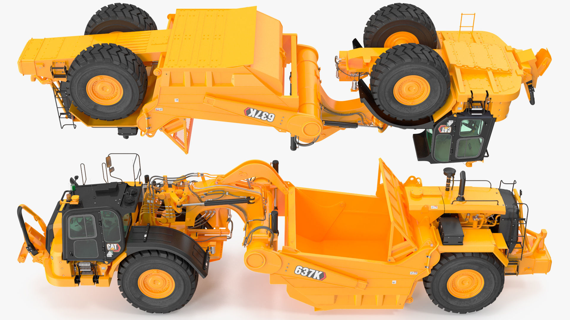 Cat 637k Scraper Rigged 3D model_29