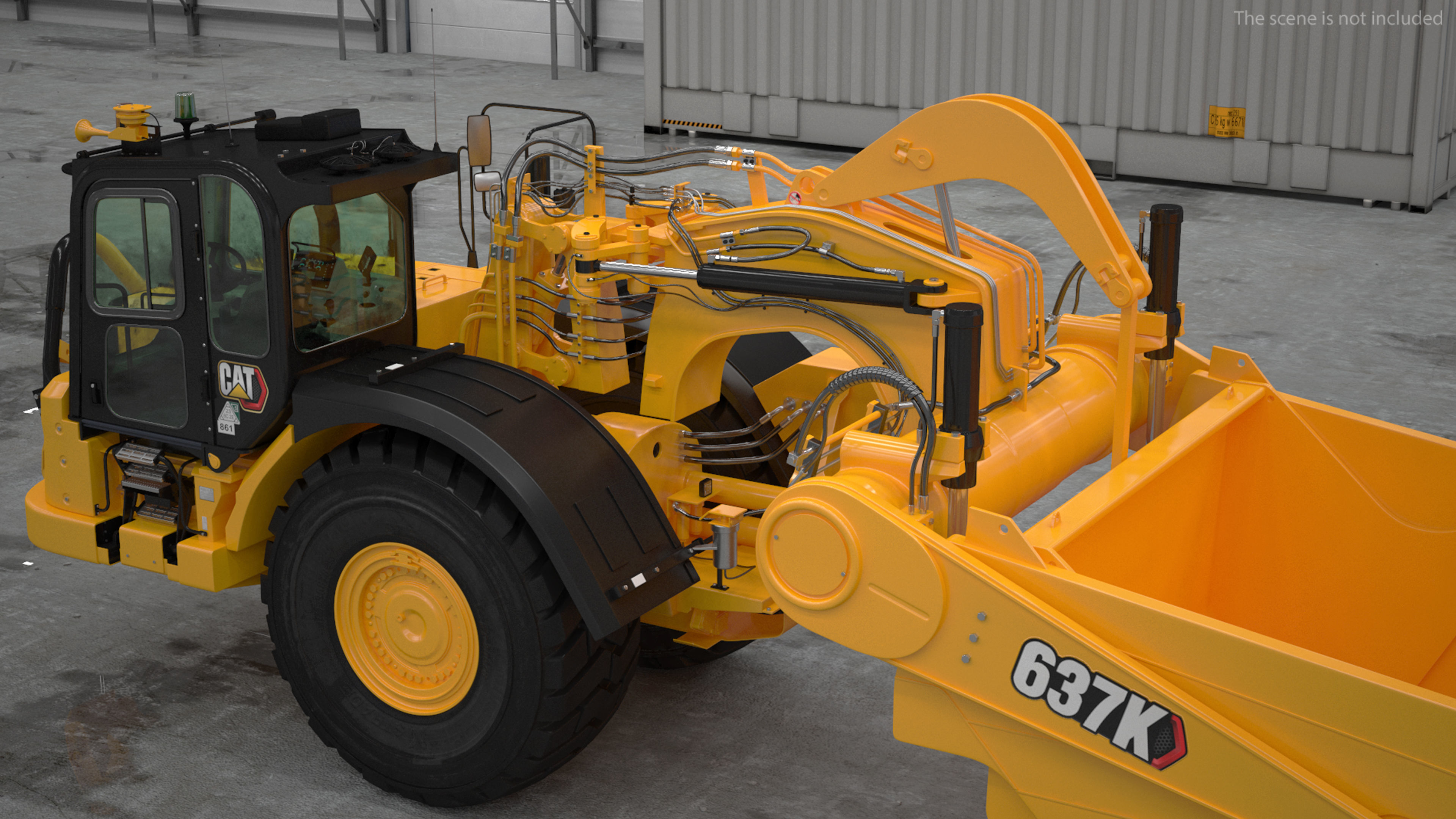 Cat 637k Scraper Rigged 3D model_11