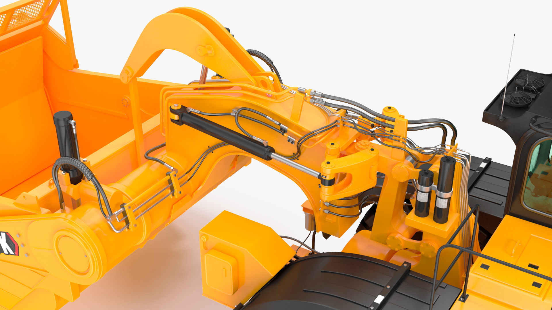 Cat 637k Scraper Rigged 3D model_45