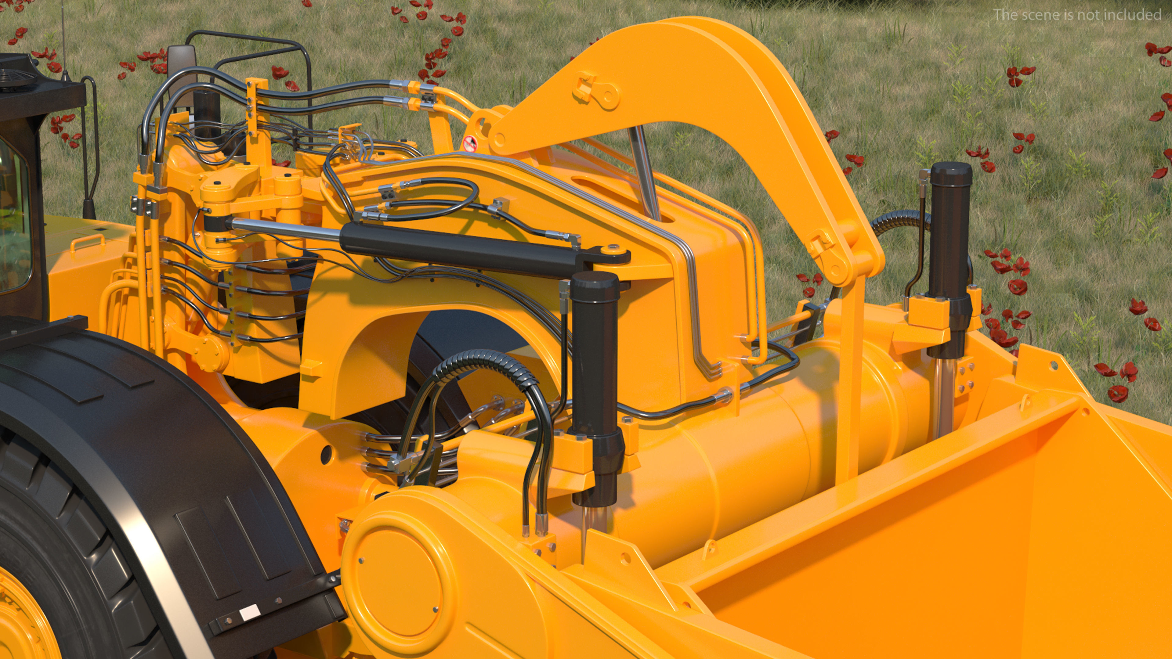 Cat 637k Scraper Rigged 3D model_17