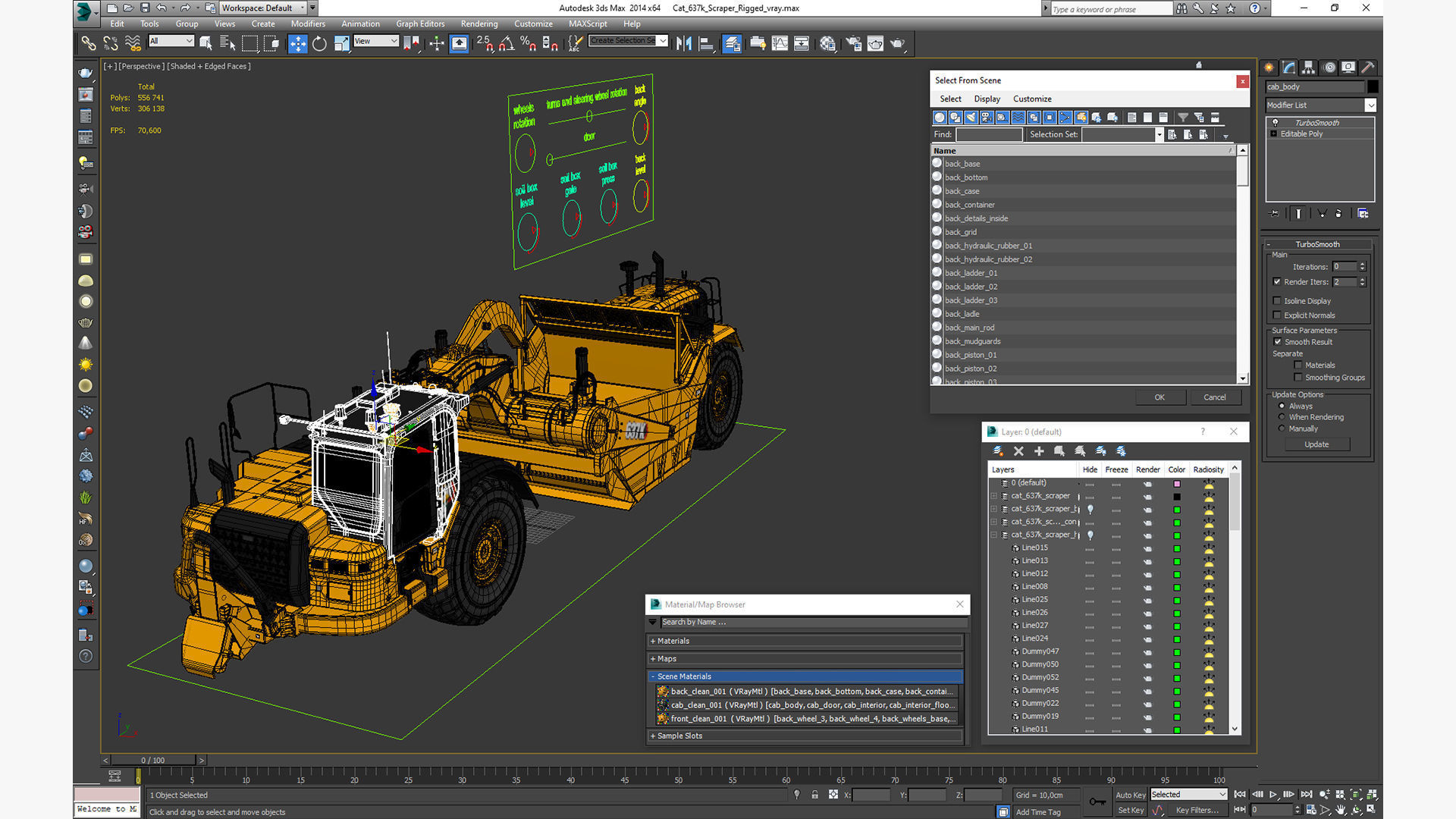Cat 637k Scraper Rigged 3D model_63