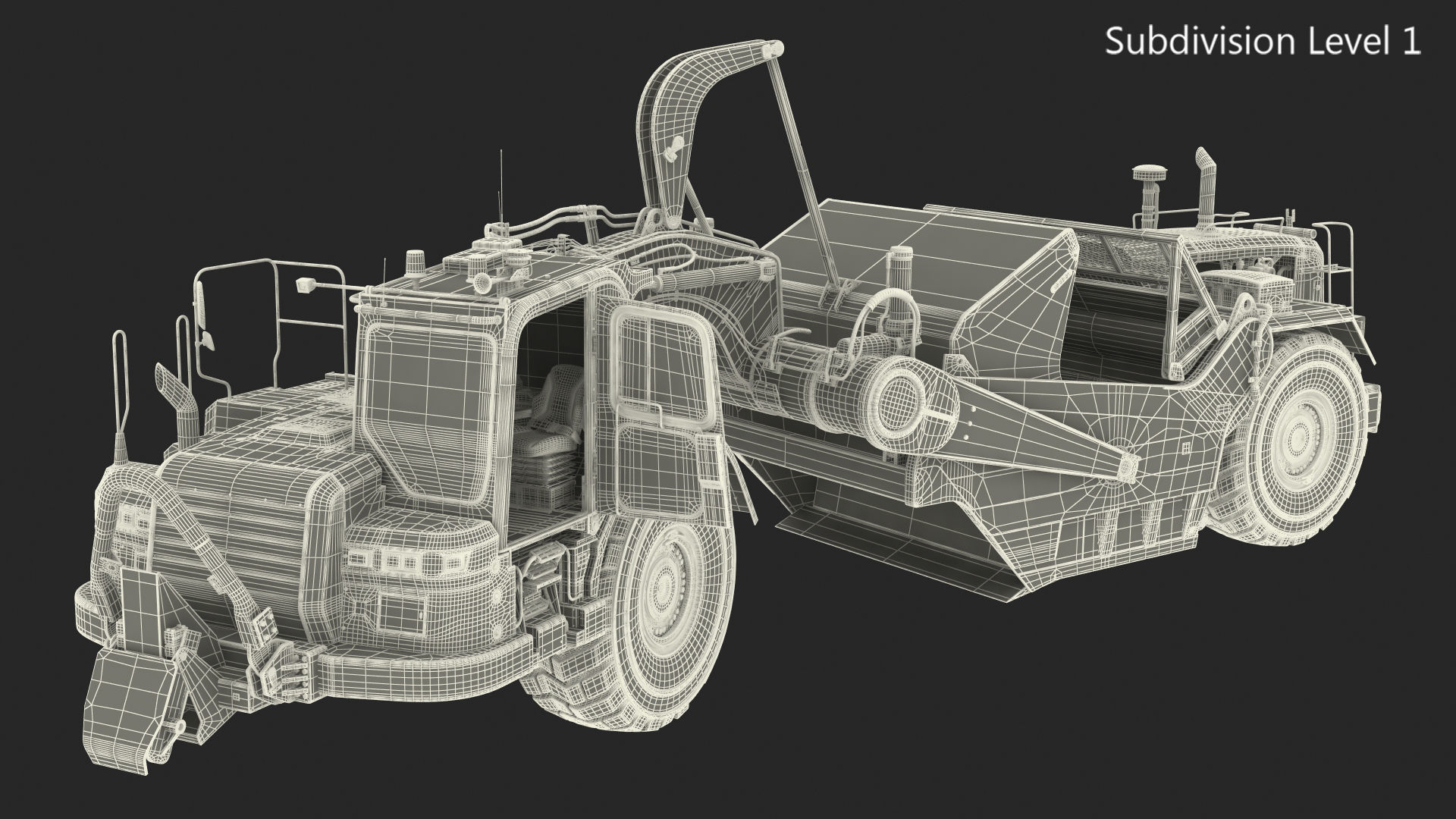 Cat 637k Scraper Rigged 3D model_58