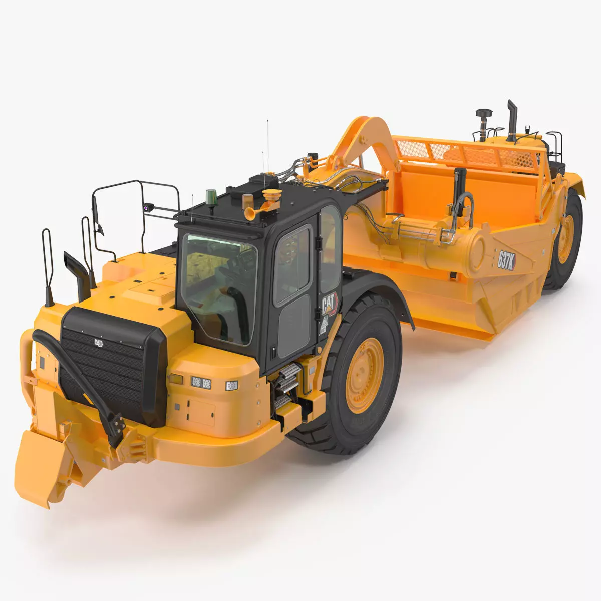 Cat 637k Scraper Rigged 3D model_0
