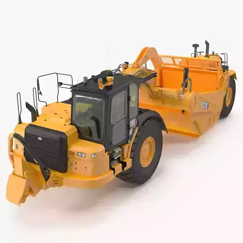 Cat 637k Scraper Rigged 3D model