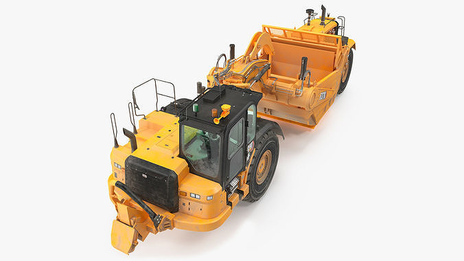 Cat 637k Scraper Dirt 3D model