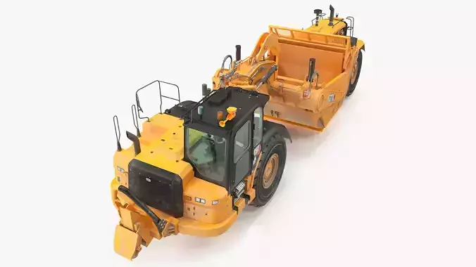 Cat 637k Scraper Dirt 3D model