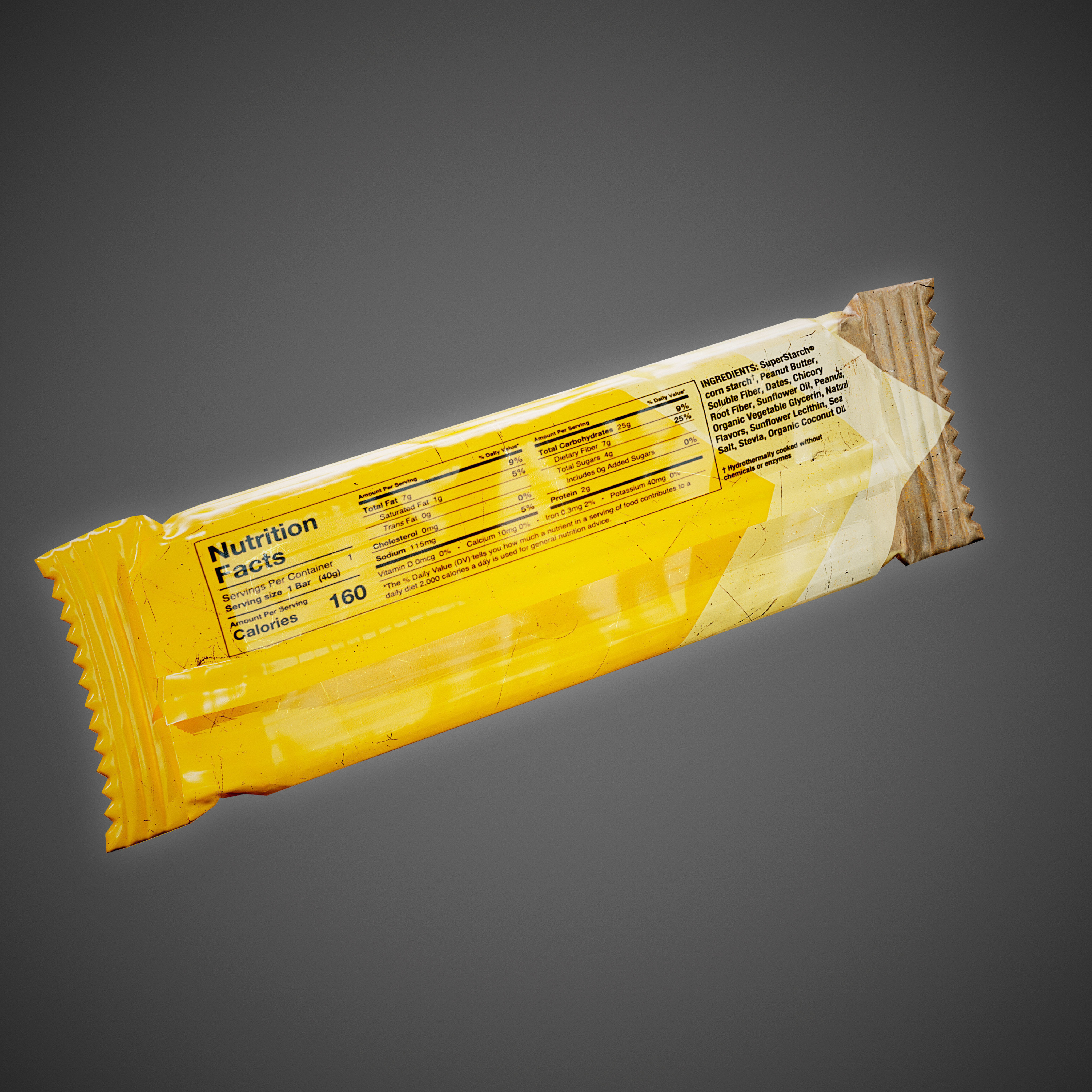EnergyBar Game Ready Model chocolate bar Low-poly 3D model_1