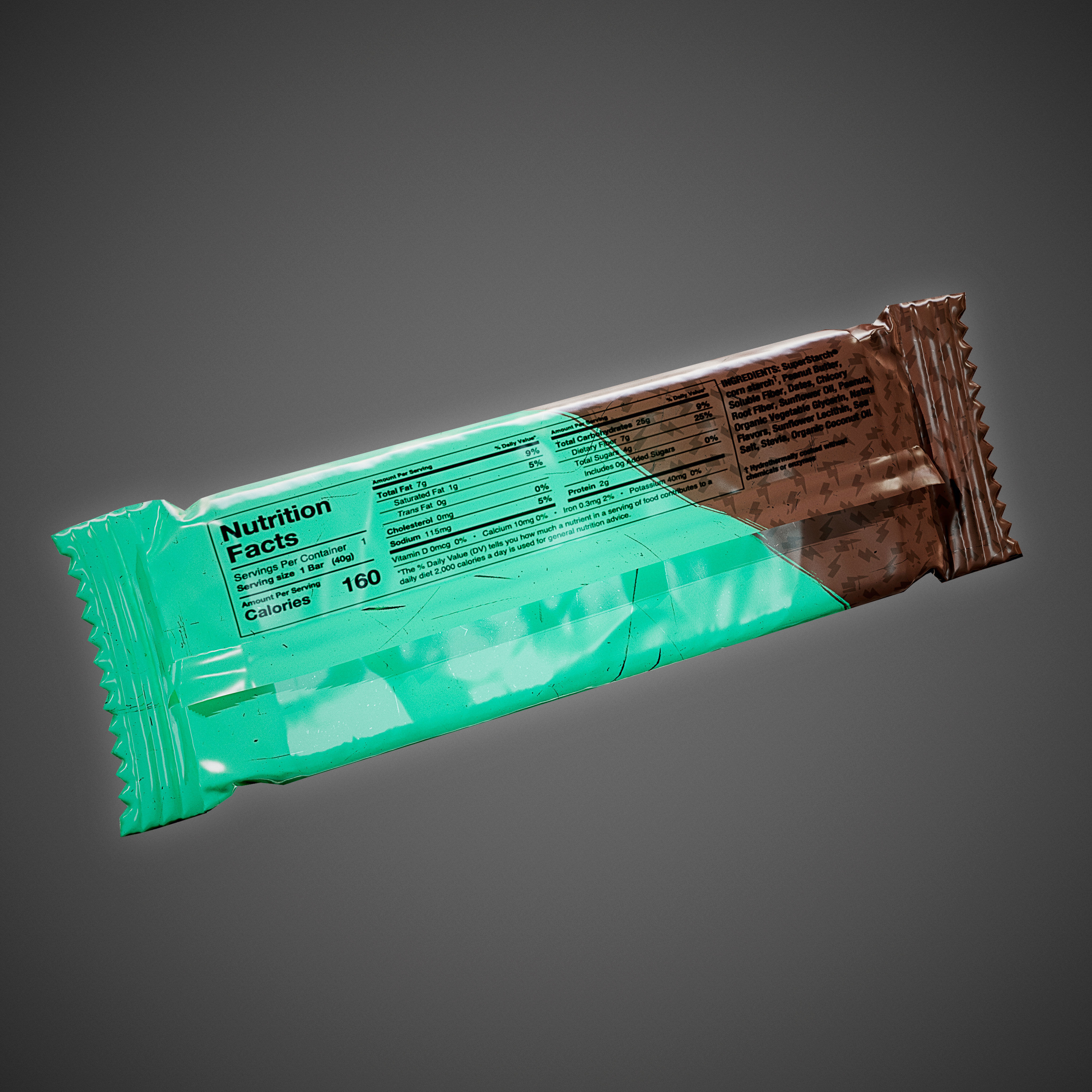 EnergyBar Game Ready Model chocolate bar Low-poly 3D model_7