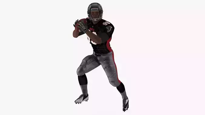 Atlanta Falcons American Football Player Running The Ball Fur