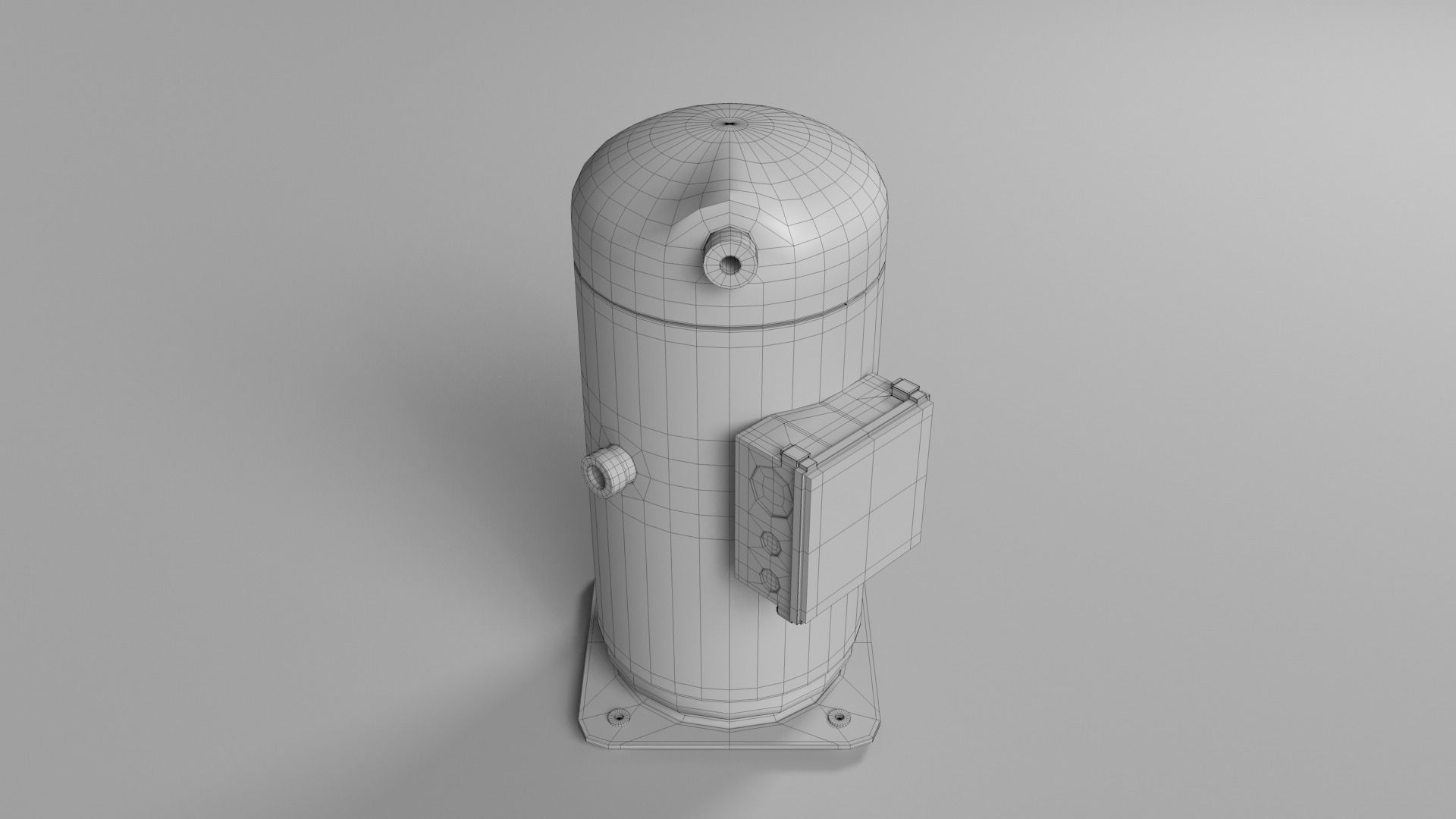 Scroll Compressor 3D model_1