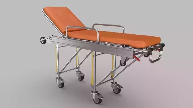 Gurney Stretcher 3D model