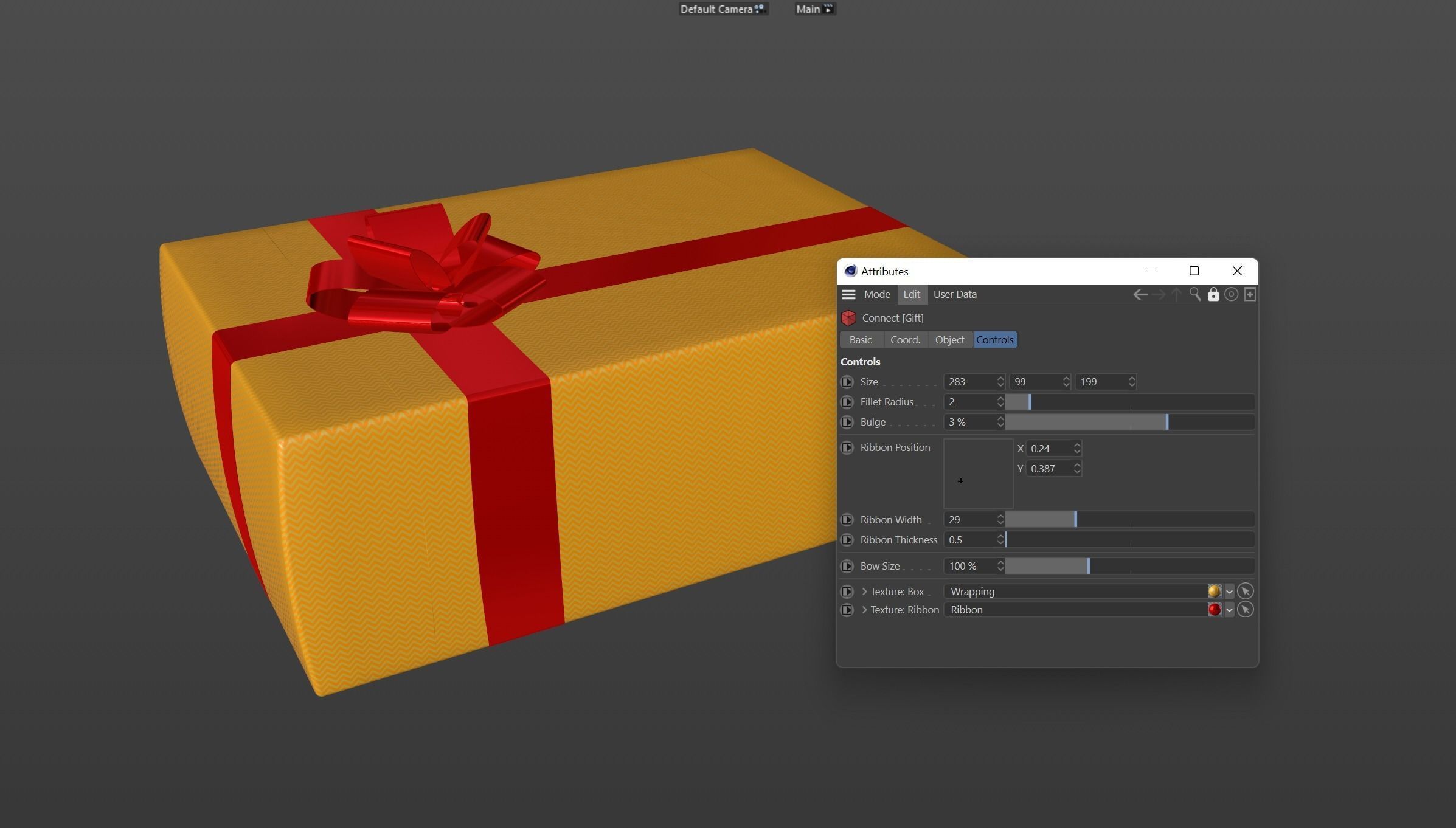 Gift Present 3D model_6