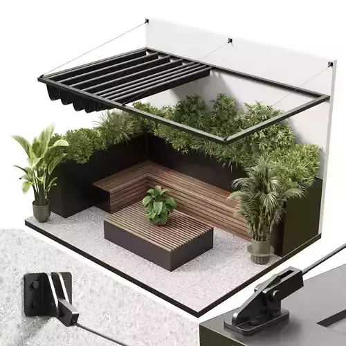 Landscape Furniture with Pergola and Roof garden 12