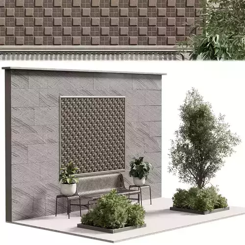 Urban Environment Garden Benches anthrachite metal armrests 