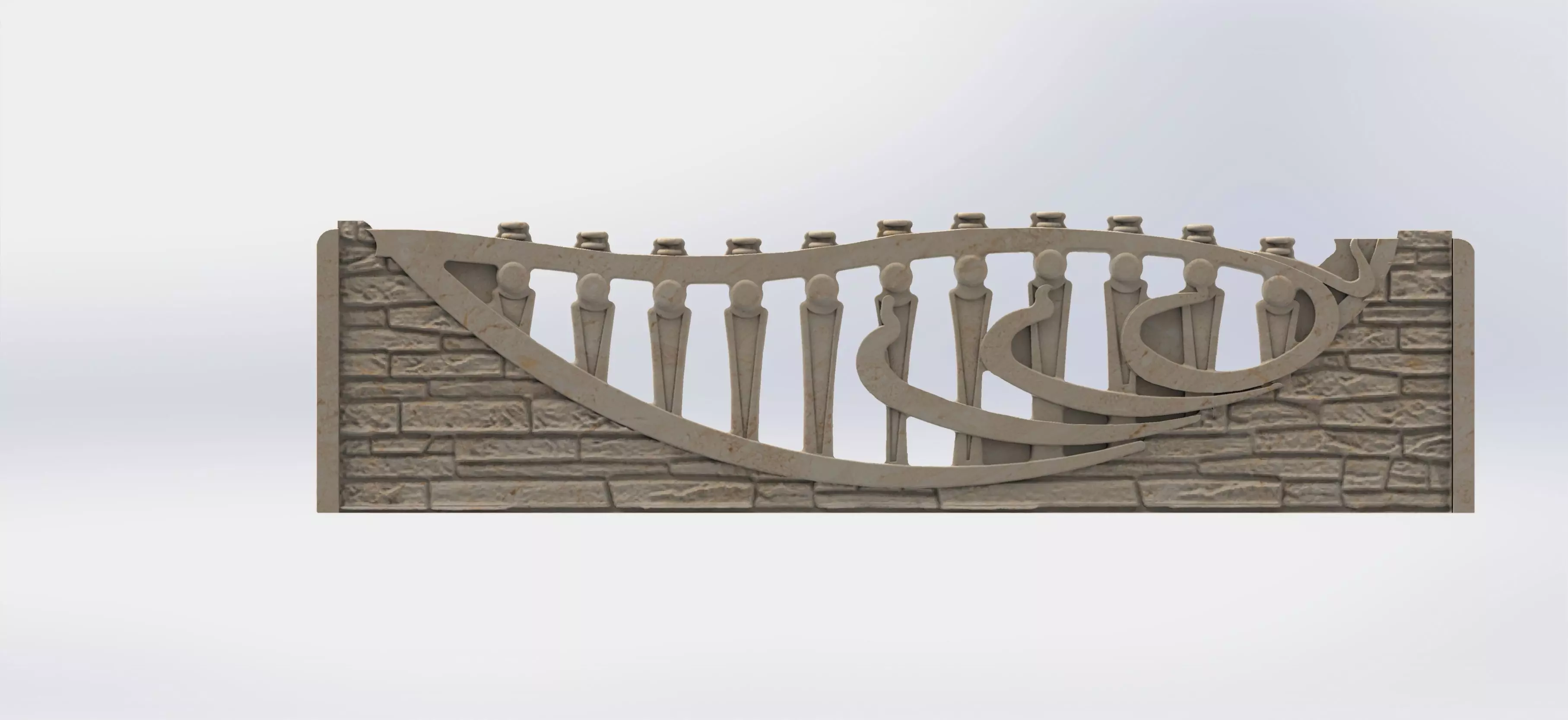 fence panel 3D model_0