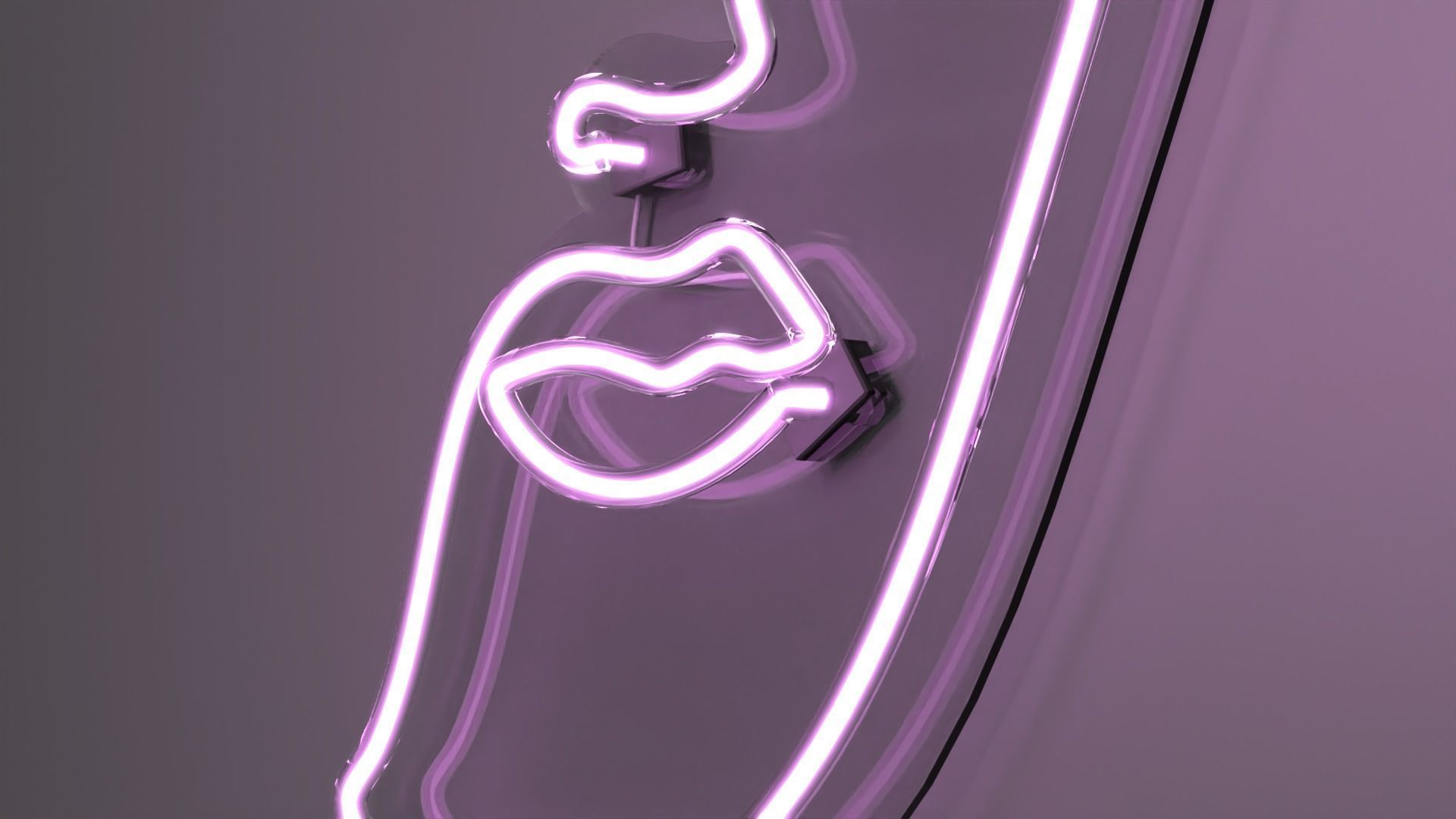 Face 2 - Neon Sign 3D model_2