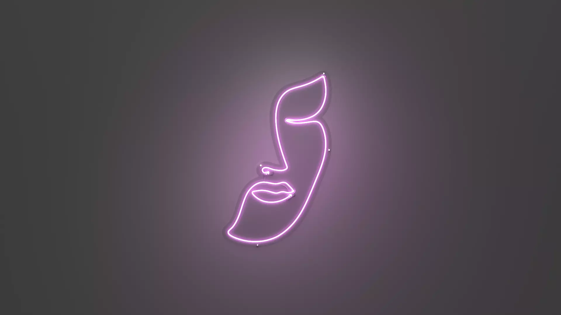 Face 2 - Neon Sign 3D model_0