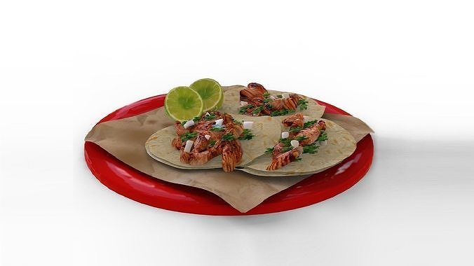 Tacos al Pastor  Low-poly 3D model
