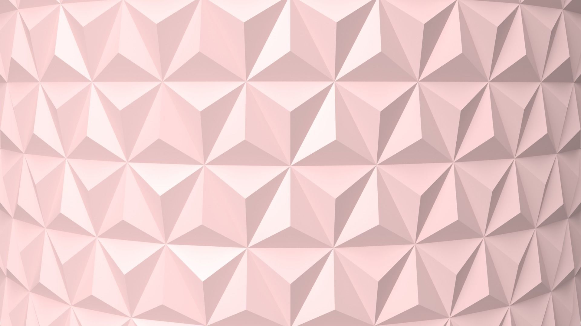 Realistic 3D pink coloured Triangular Vase 3D print model_3