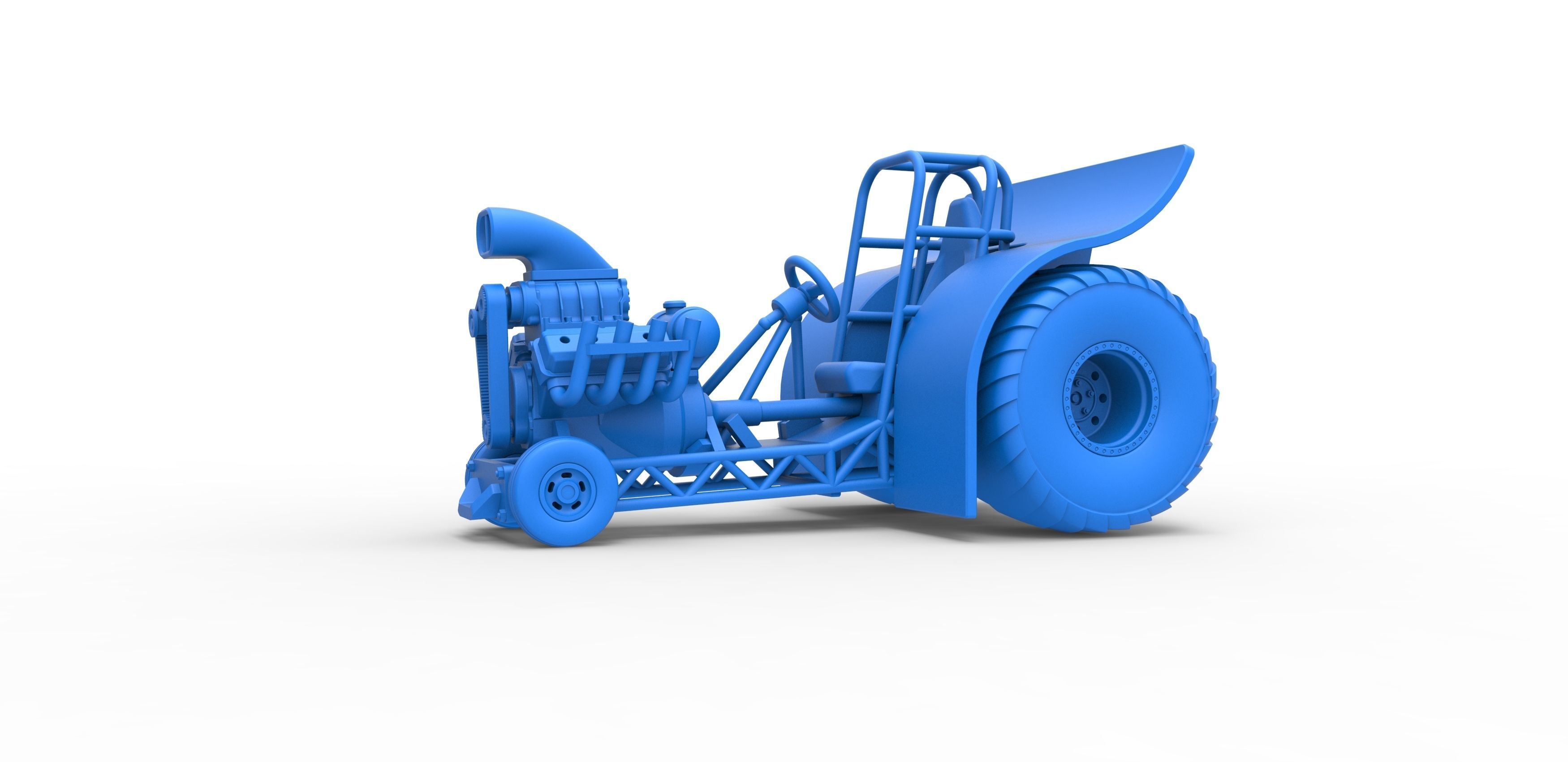 Mini Rod pulling tractor Scale 1 to 25 3D print model_15