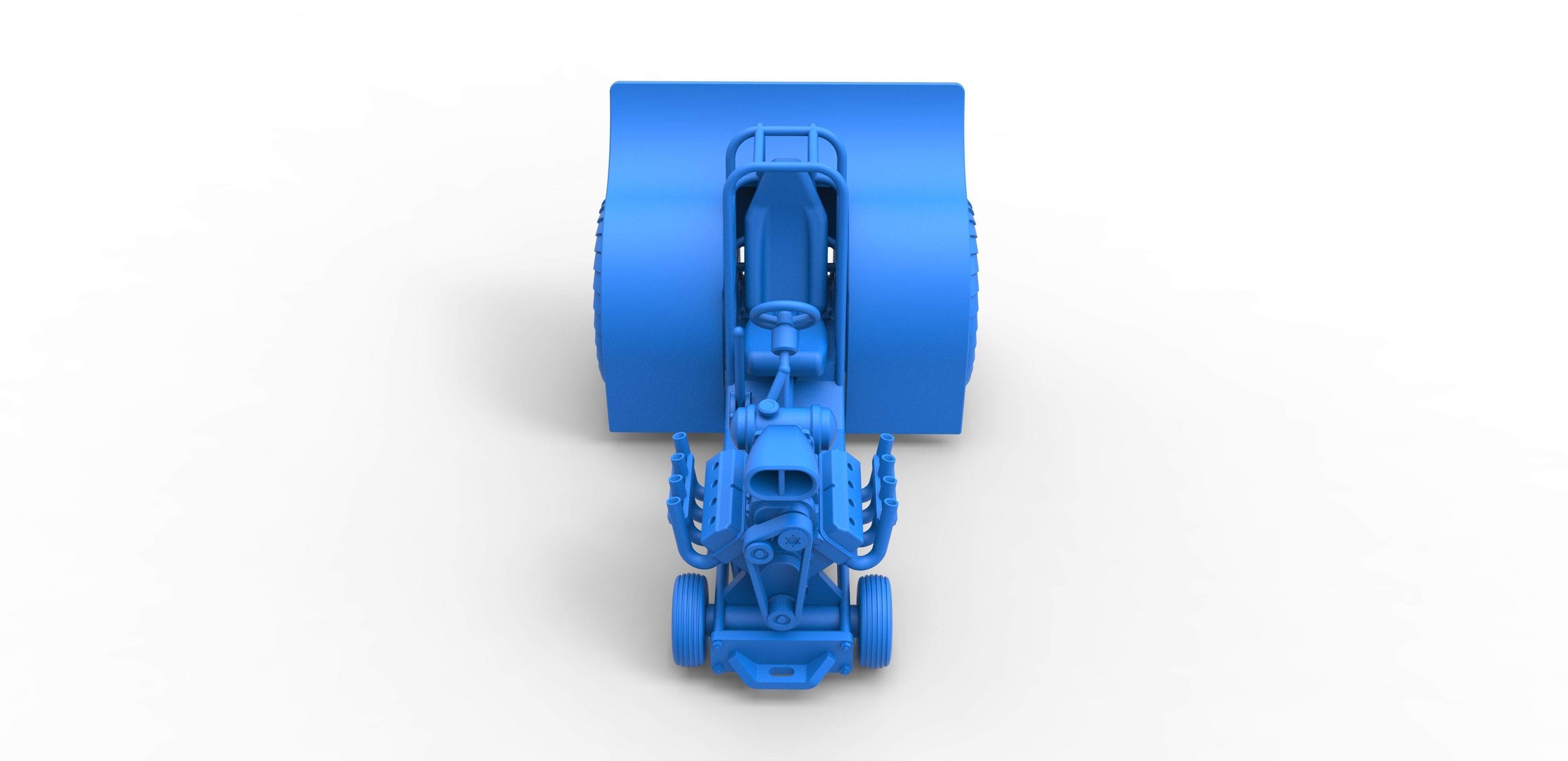 Mini Rod pulling tractor Scale 1 to 25 3D print model_18