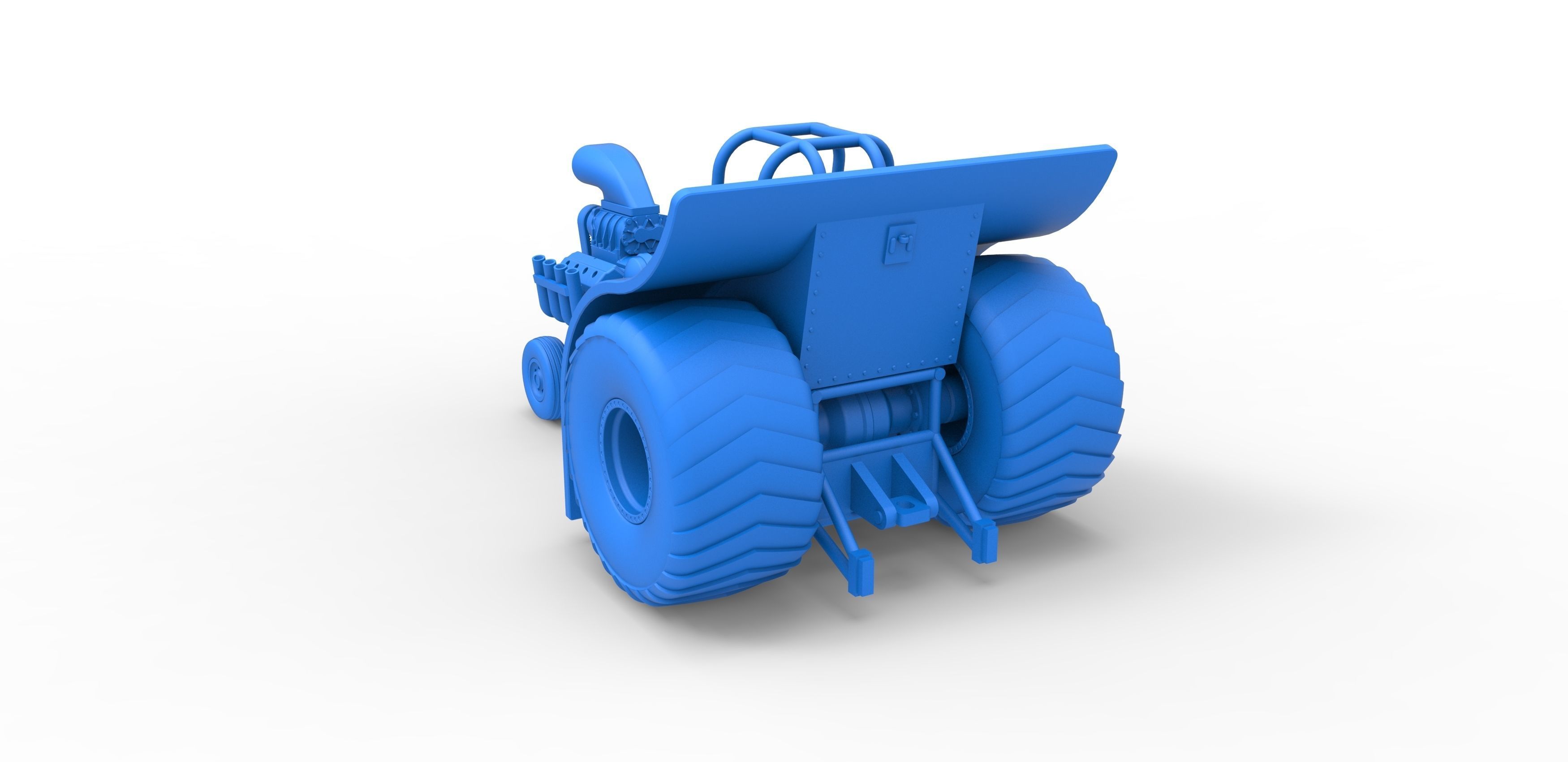 Mini Rod pulling tractor Scale 1 to 25 3D print model_24